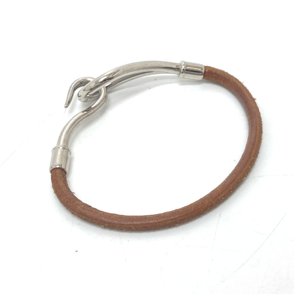 HERMES bracelet leather Brown Jumbo bless