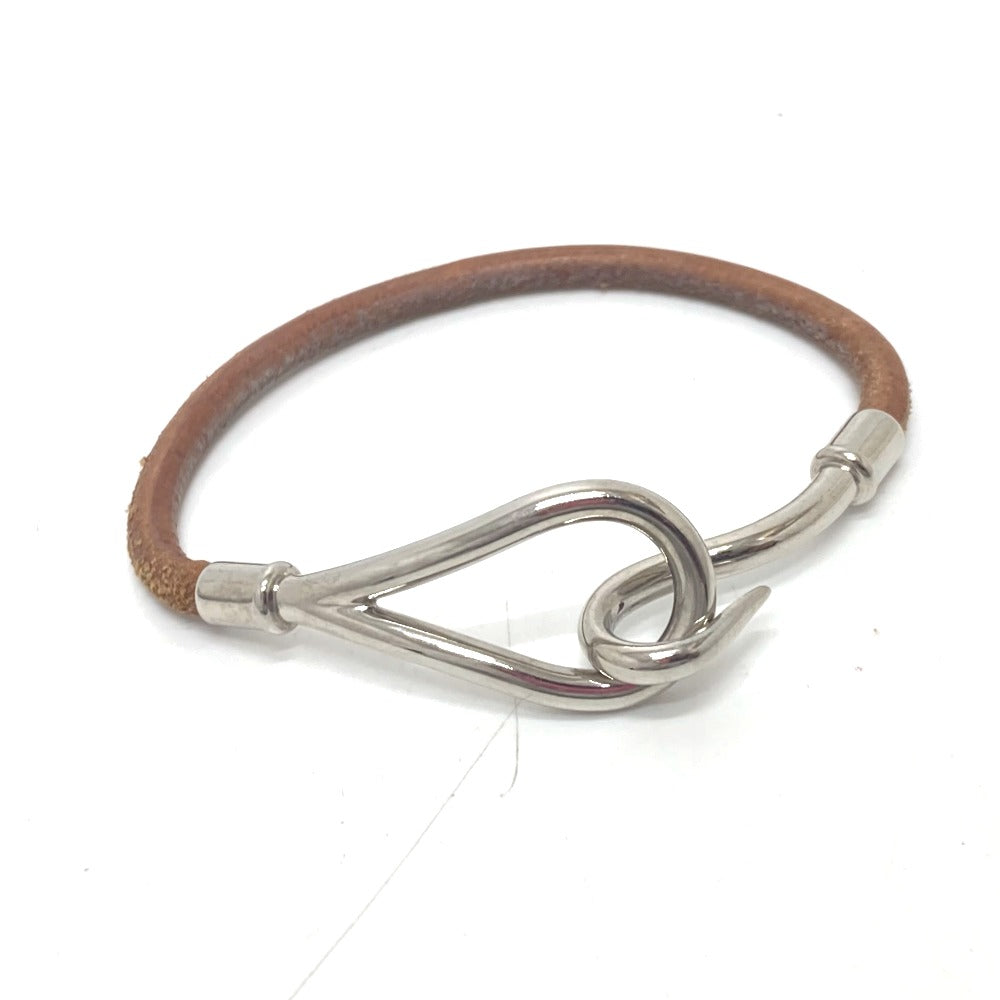 HERMES bracelet leather Brown Jumbo bless