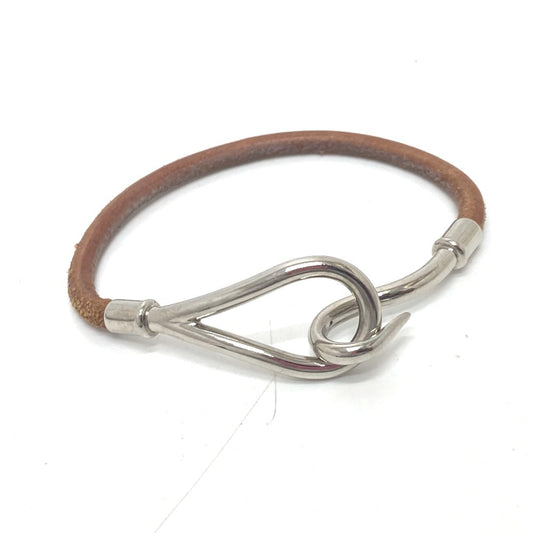HERMES bracelet leather Brown Jumbo bless