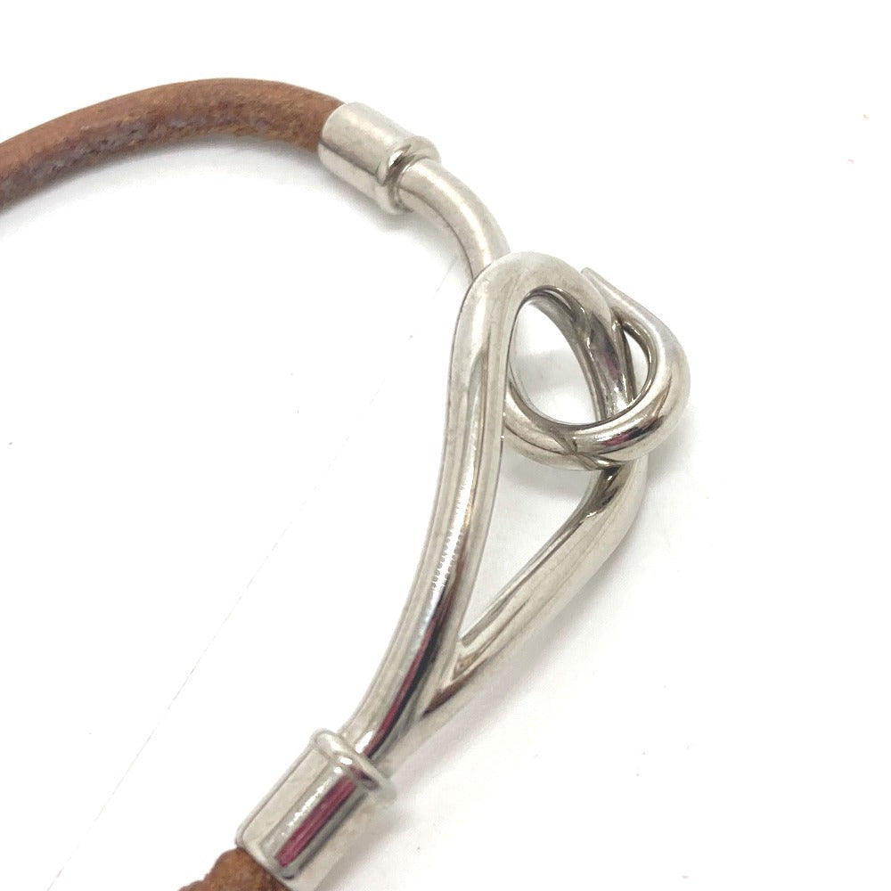 HERMES bracelet leather Brown Jumbo bless