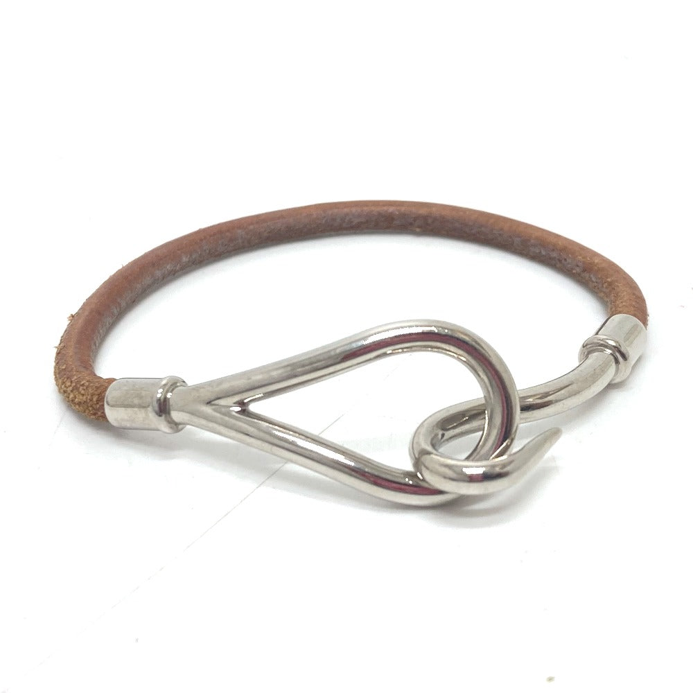 HERMES bracelet leather Brown Jumbo bless