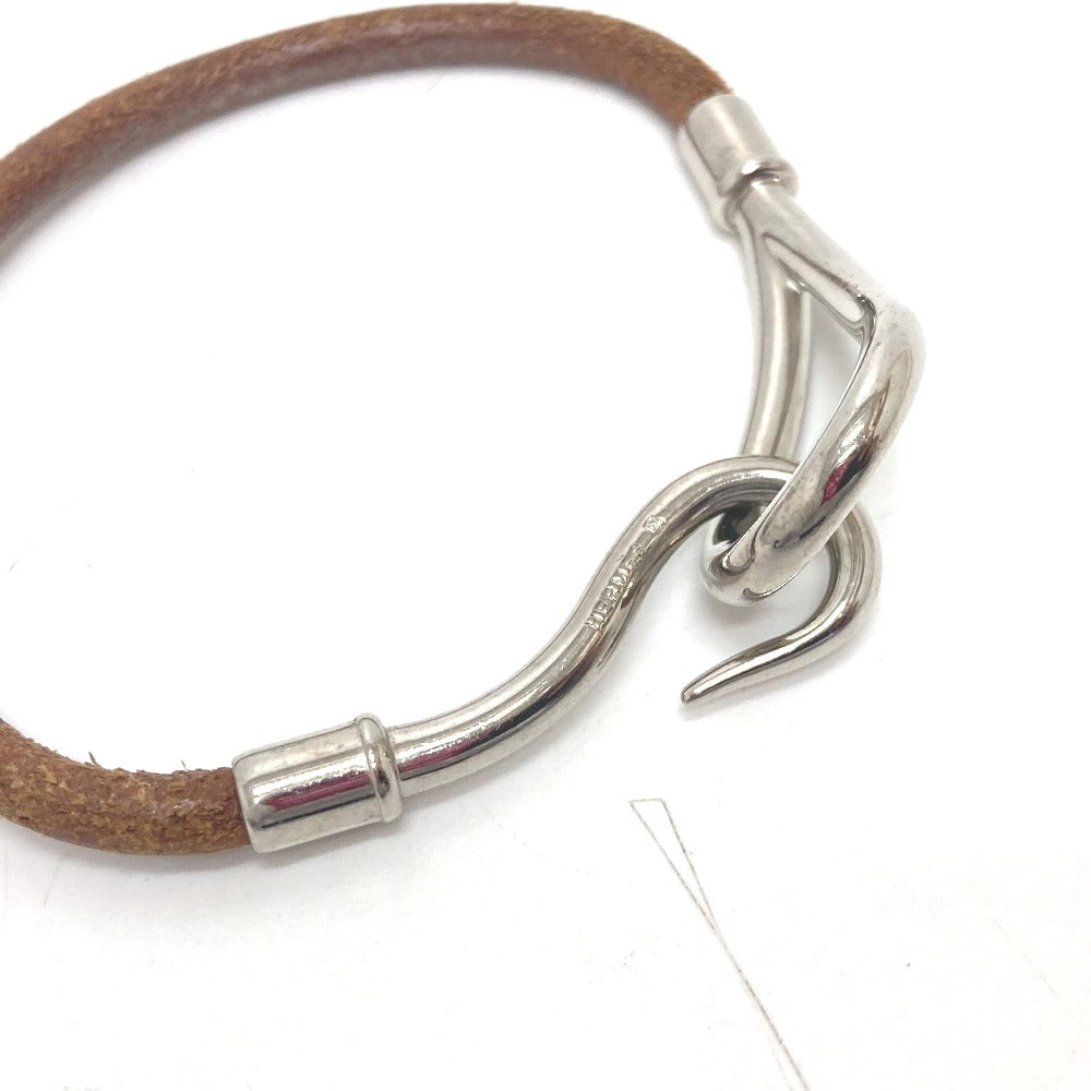 HERMES bracelet leather Brown Jumbo bless