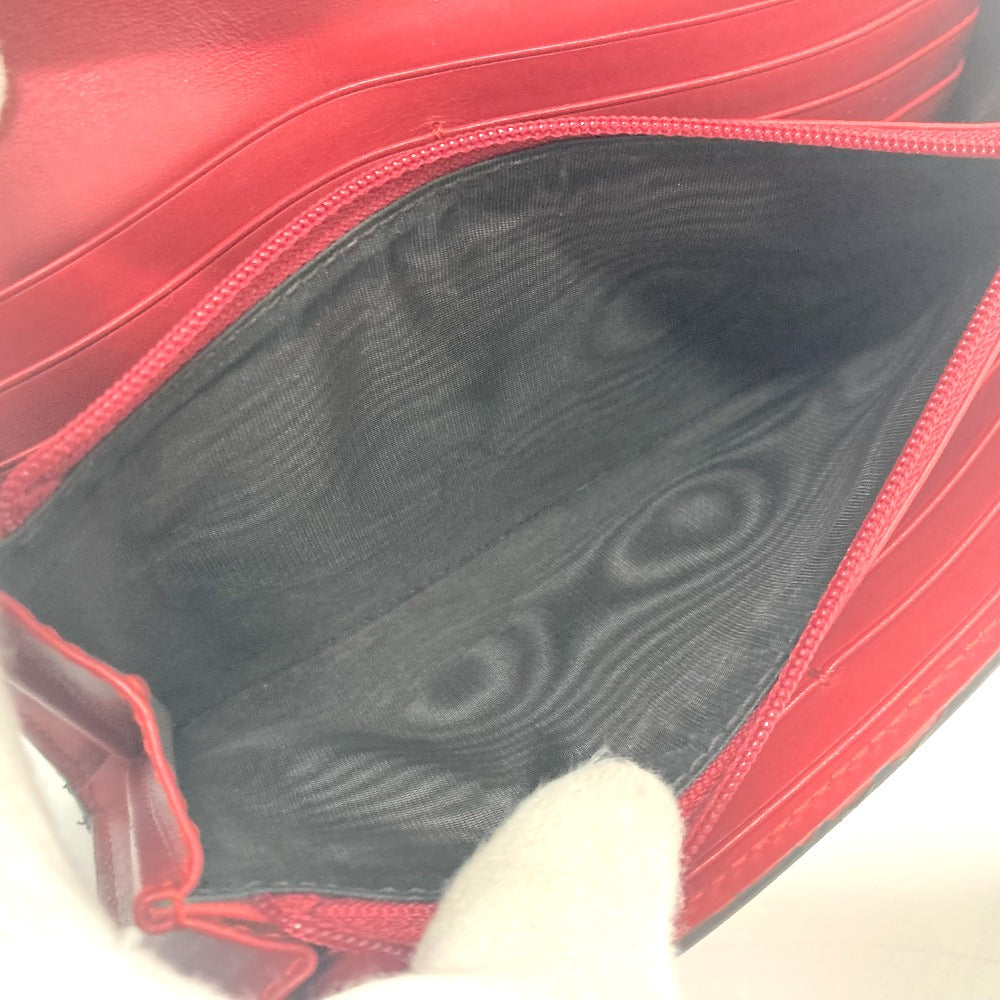 GUCCI Long Wallet Purse 476084 leather Red Sylvie Continental