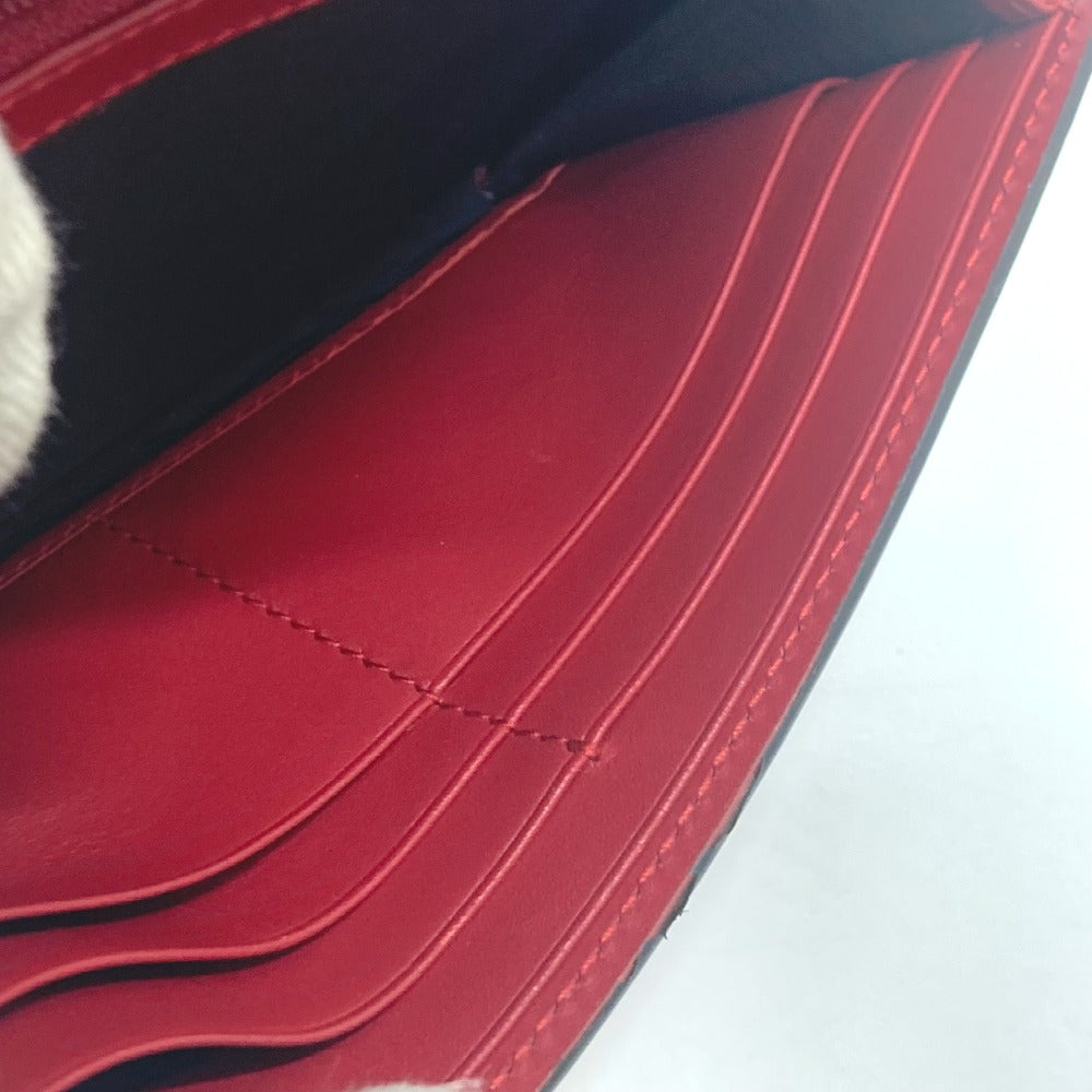 GUCCI Long Wallet Purse 476084 leather Red Sylvie Continental