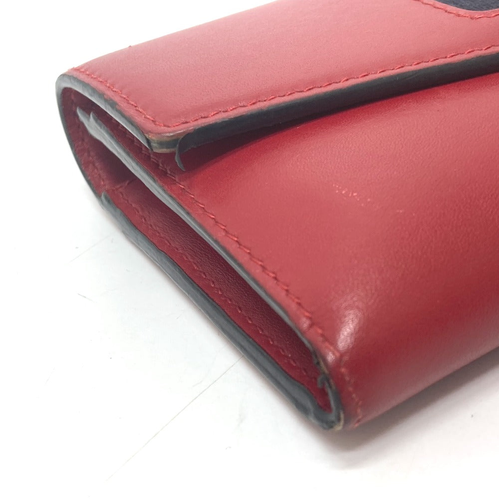 GUCCI Long Wallet Purse 476084 leather Red Sylvie Continental