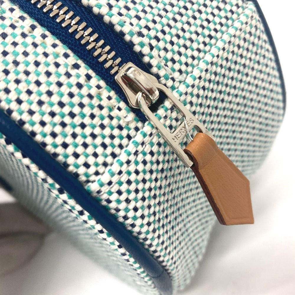 HERMES Pouch Tower ash blue Evasion Marine Women Used