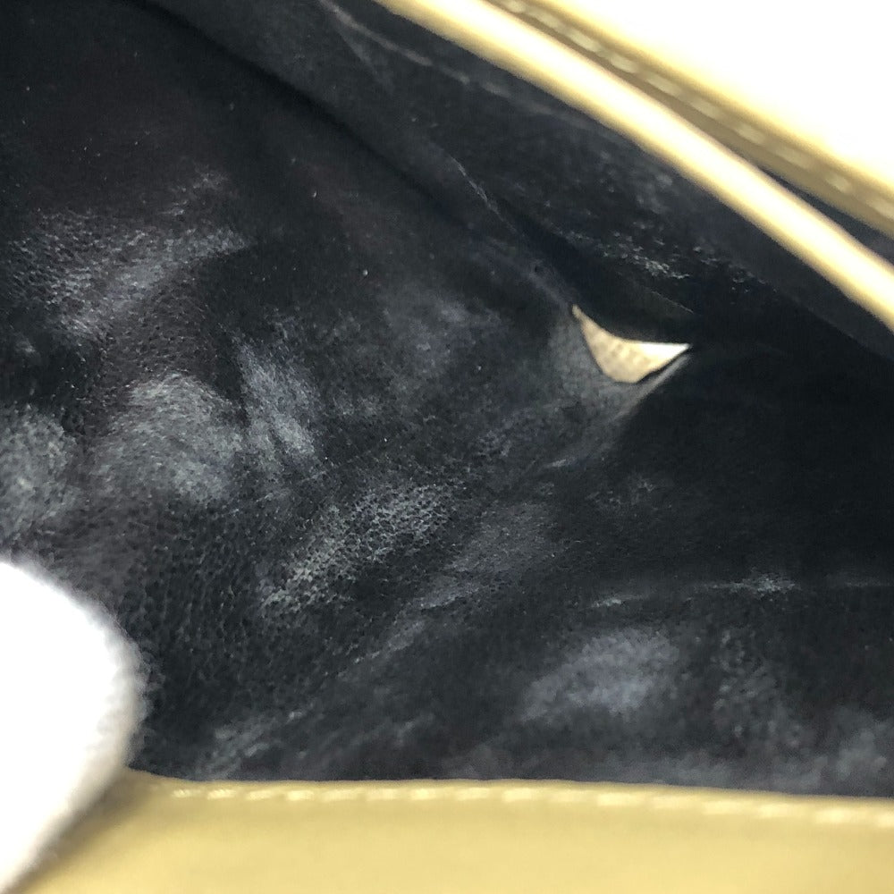 GUCCI Folded wallet leather beige GG Marmont logo Women Used