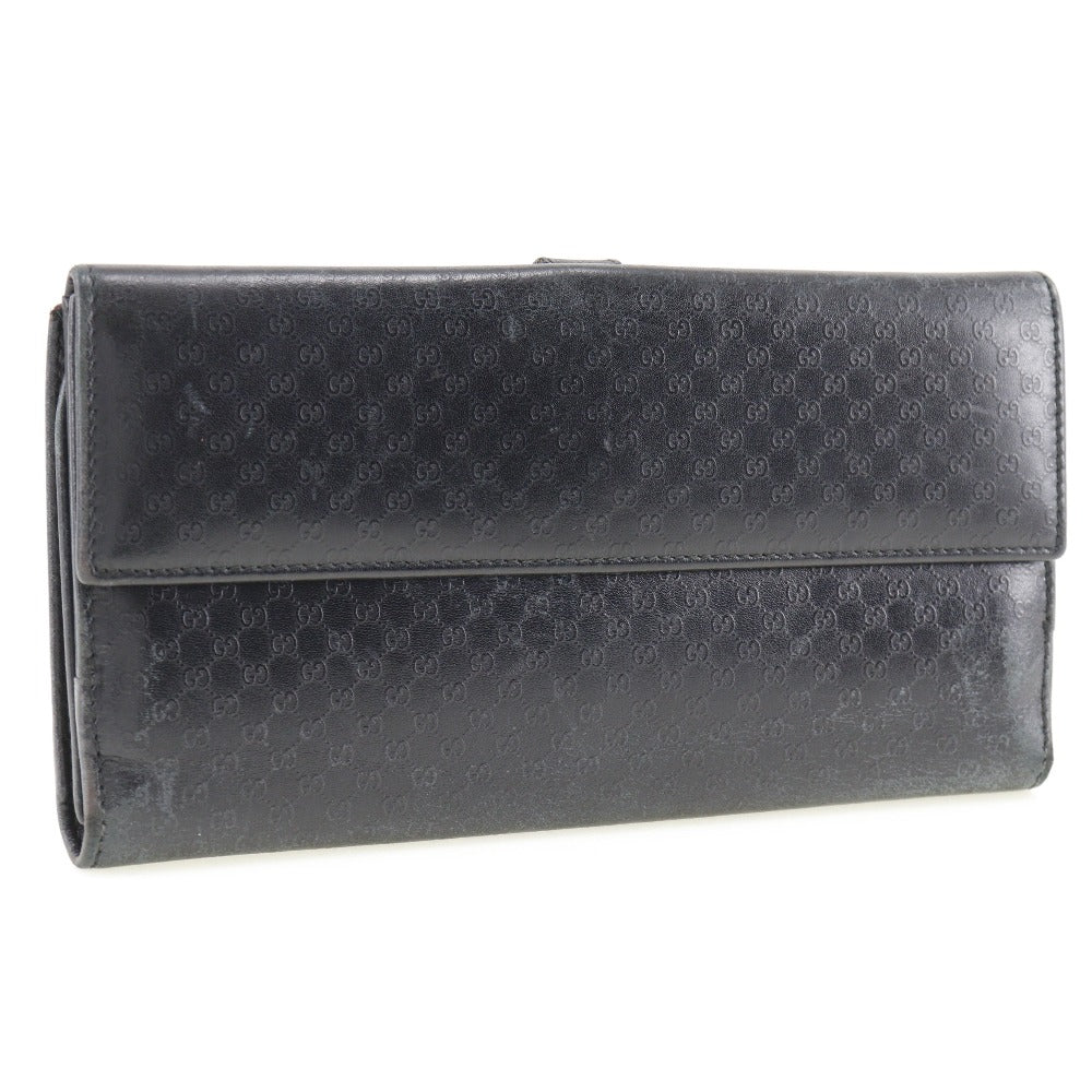 GUCCI Long Wallet Purse 035.2031.2134 leather black unisex(Unisex) Used