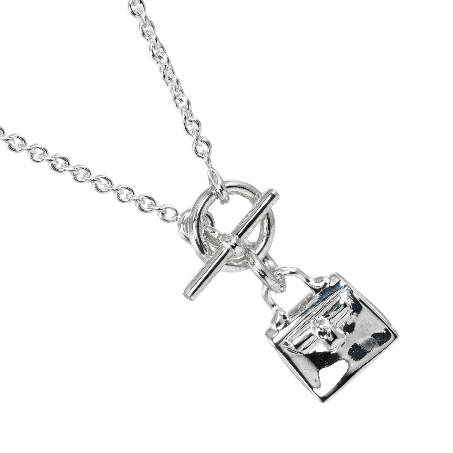 HERMES Necklace Silver925 Silver Amulet Kelly Women Used