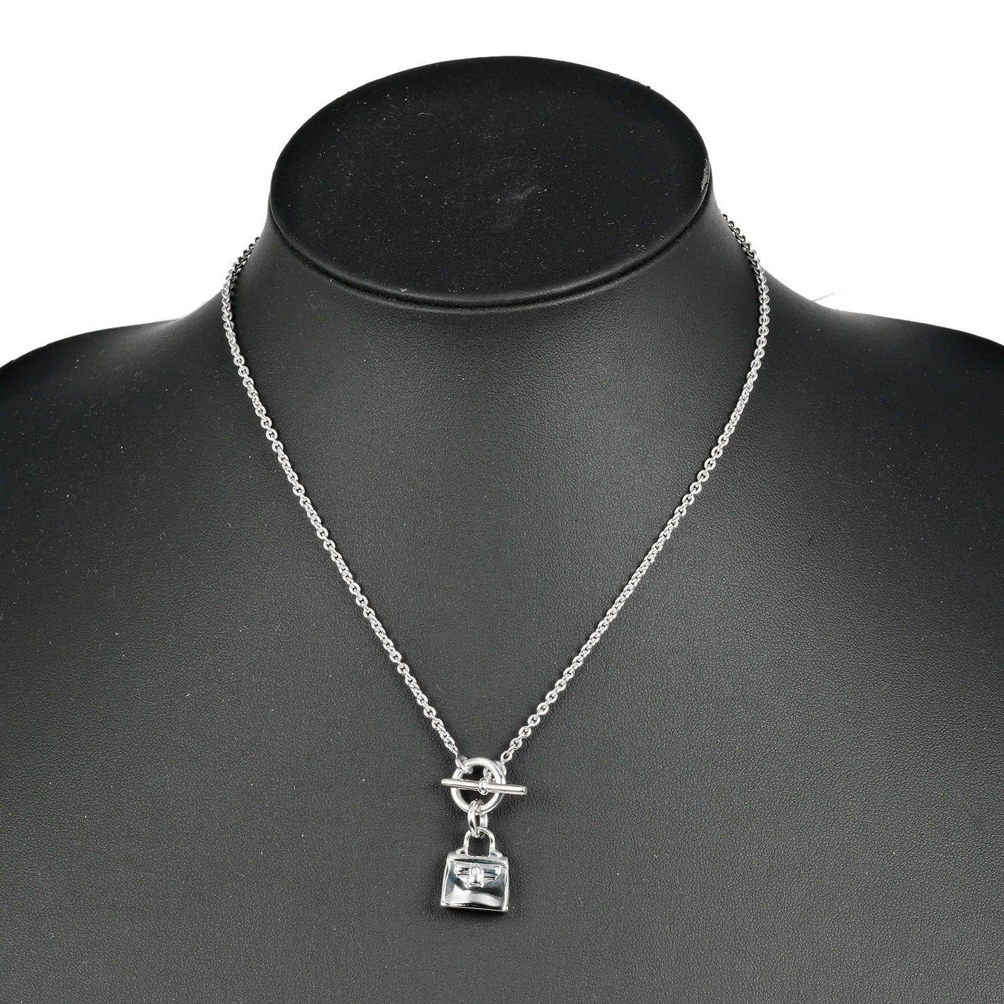 HERMES Necklace Silver925 Silver Amulet Kelly Women Used
