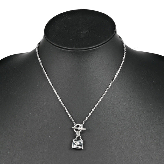 HERMES Necklace Silver925 Silver Amulet Kelly Women Used
