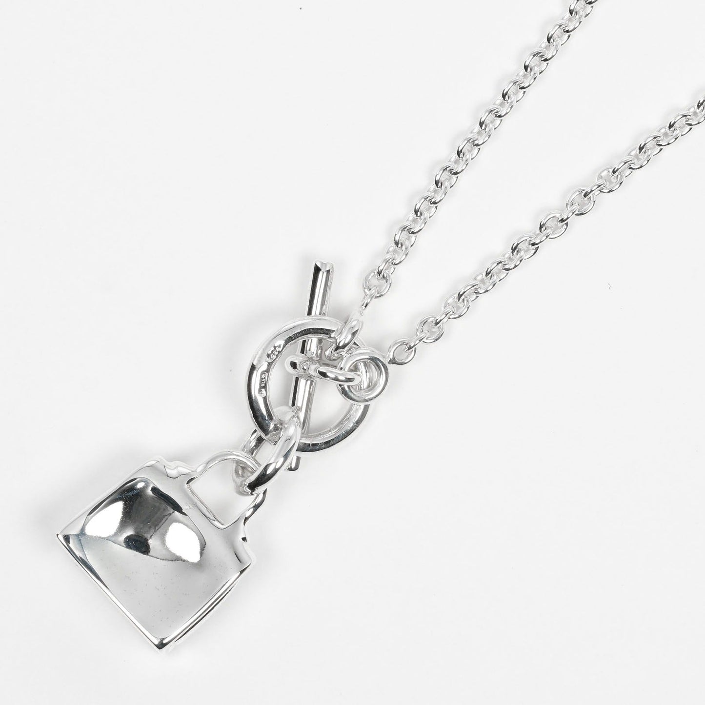 HERMES Necklace Silver925 Silver Amulet Kelly Women Used