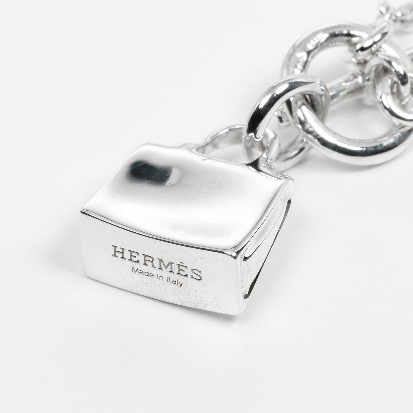 HERMES Necklace Silver925 Silver Amulet Kelly Women Used