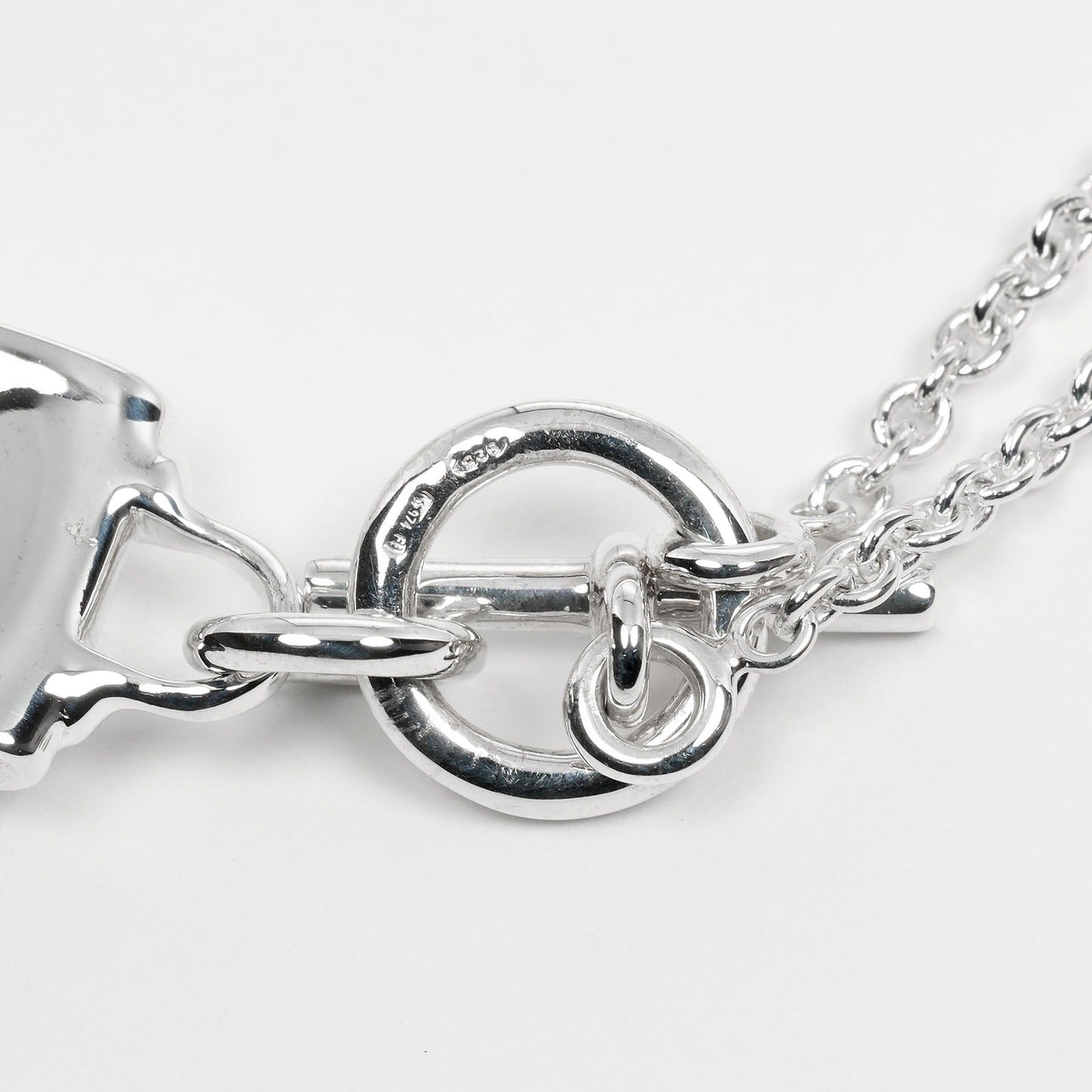 HERMES Necklace Silver925 Silver Amulet Kelly Women Used
