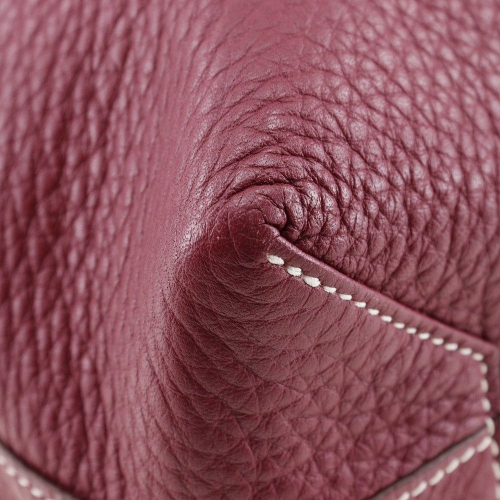 HERMES Tote Bag leather Red/pink reversible Doble Sense 28 Women Used