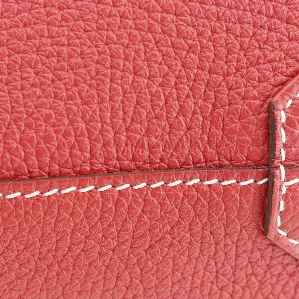 HERMES Tote Bag leather Red/pink reversible Doble Sense 28 Women Used