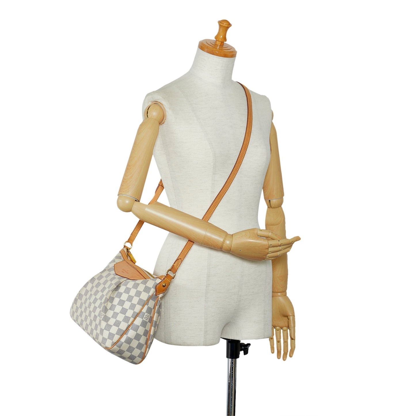 LOUIS VUITTON Damier Azur Siracusa PM Crossbody Bag