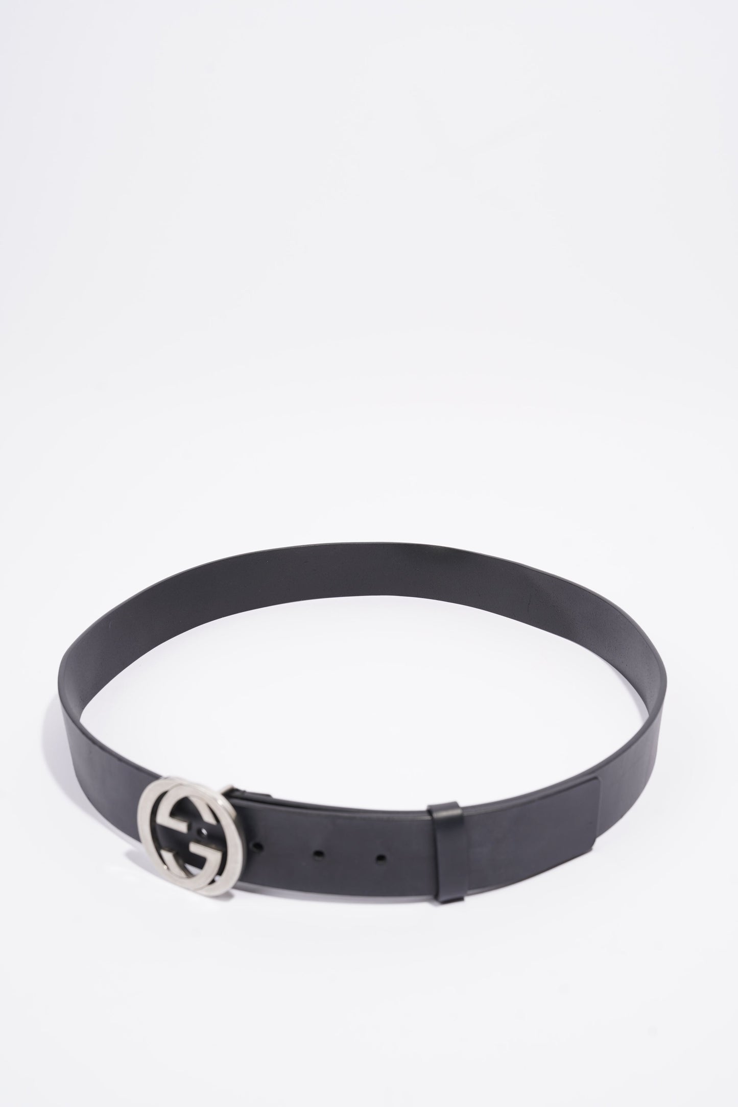 Gucci Interlocking GG Belt Black Leather 95cm 38"