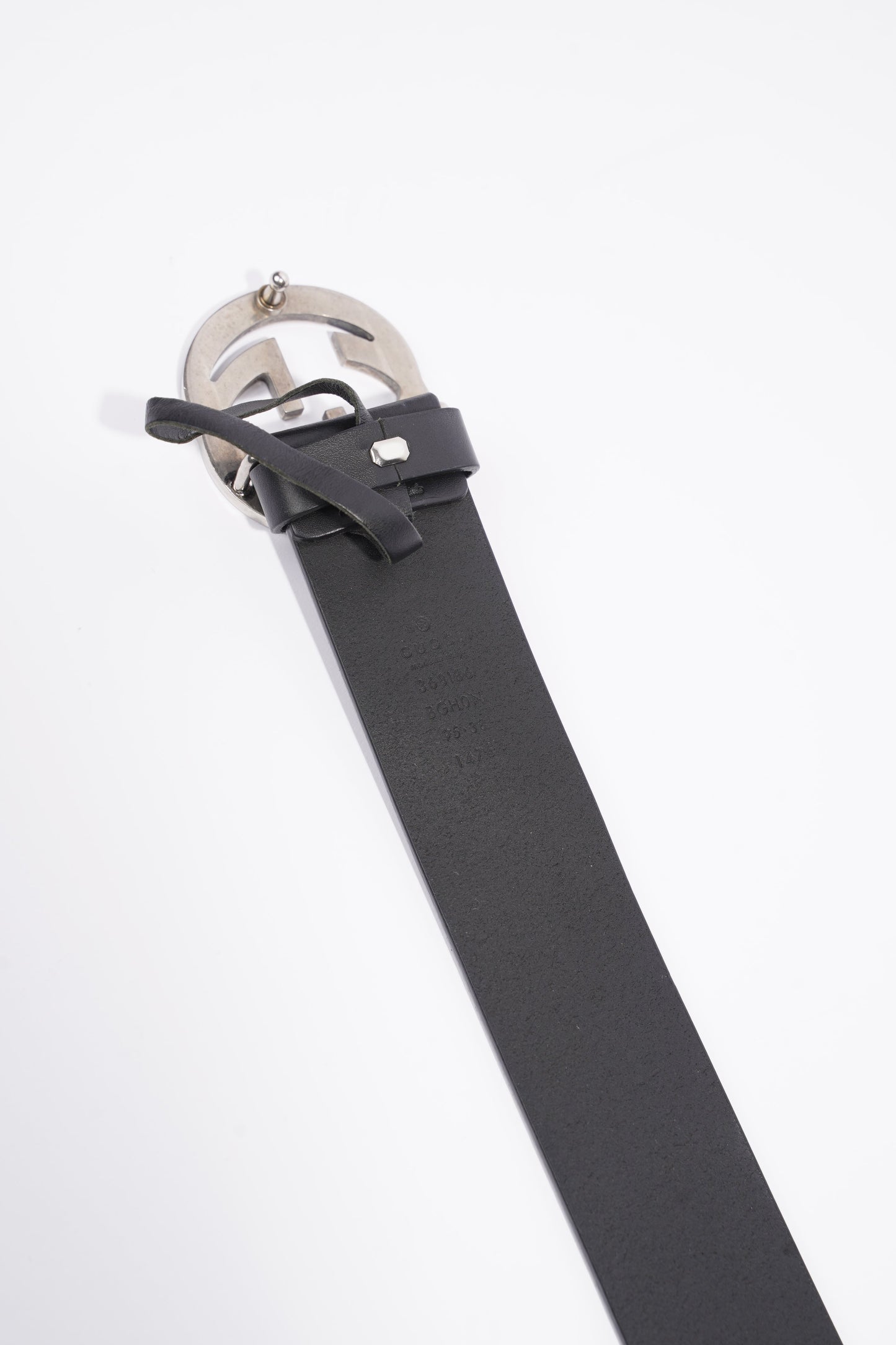 Gucci Interlocking GG Belt Black Leather 95cm 38"
