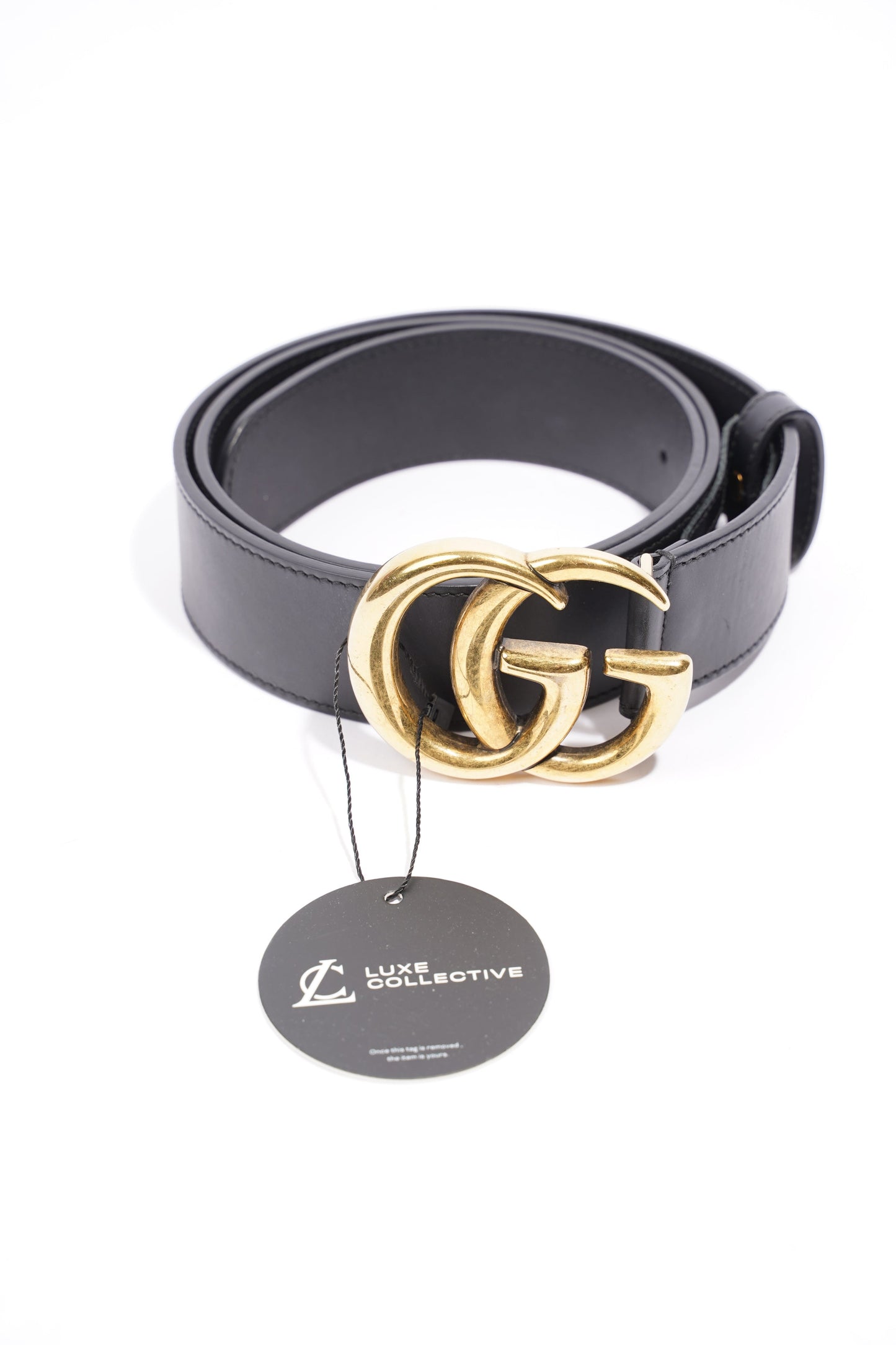 Gucci GG Marmont Belt Black Leather 90cm 36"