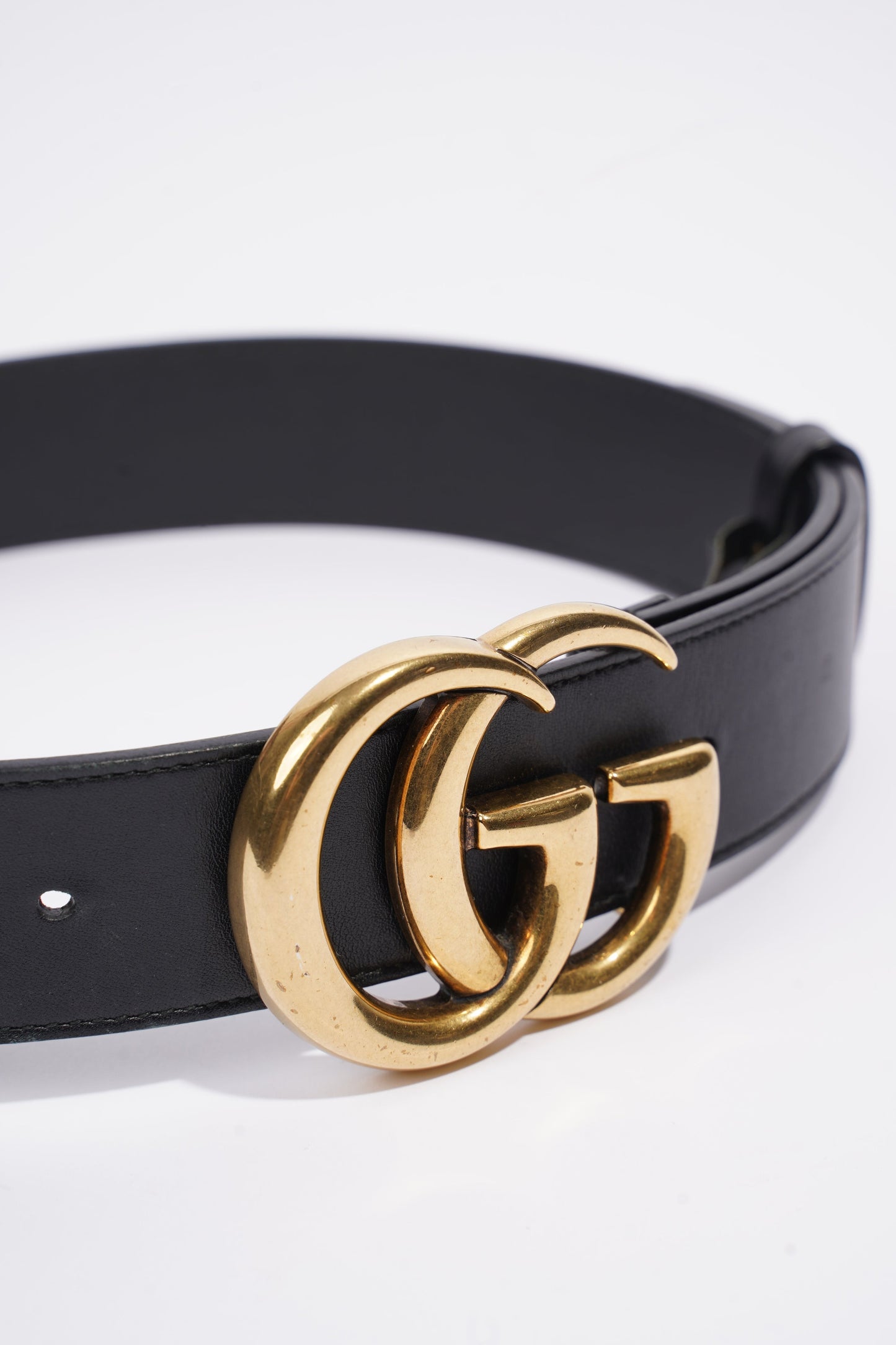 Gucci GG Marmont Belt Black Leather 65cm 26"