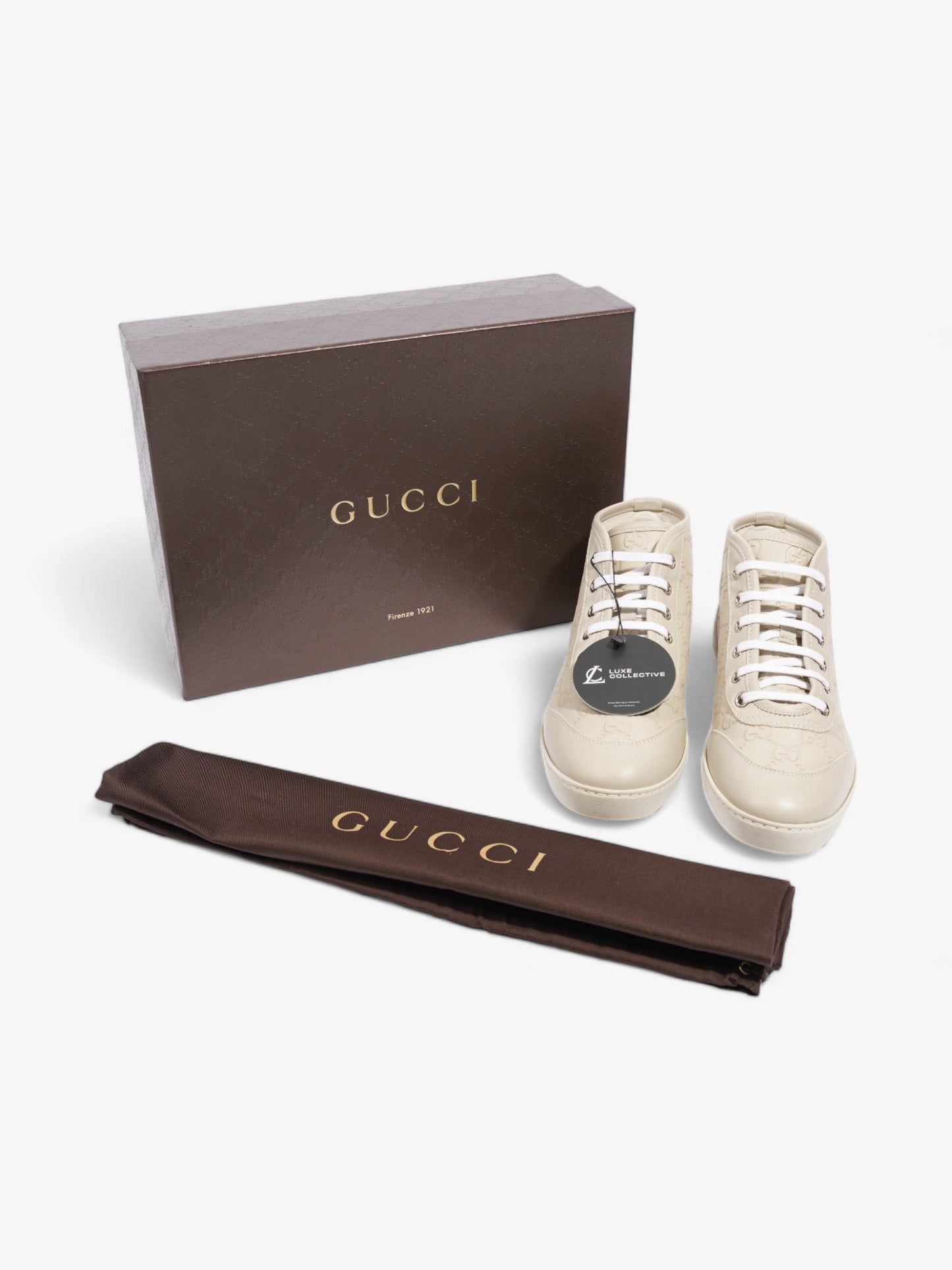 Gucci Guccissma High-tops Beige Leather EU 36 UK 3