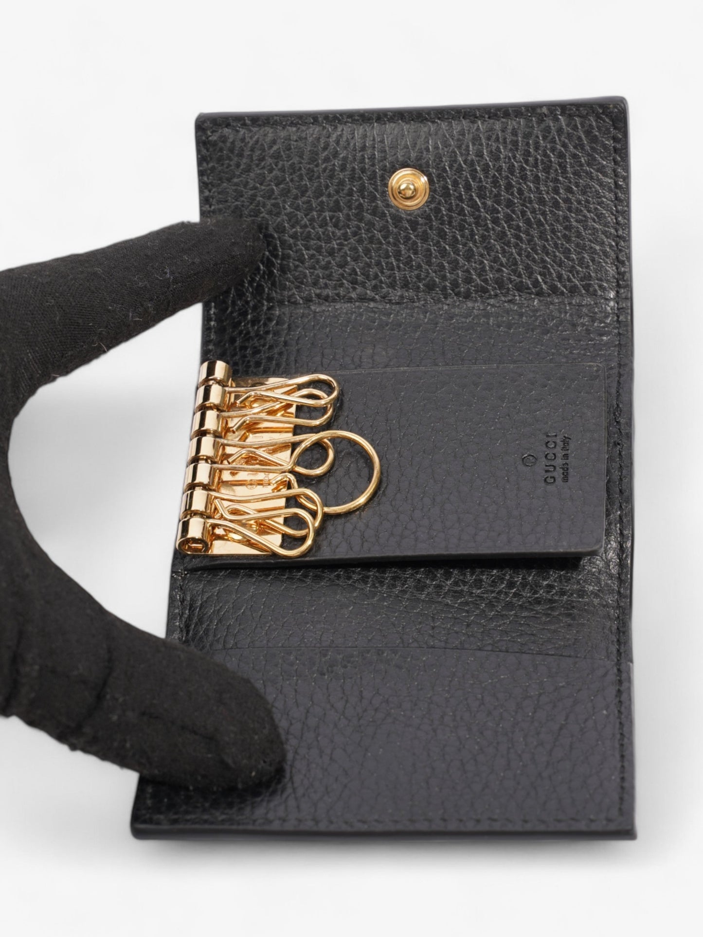 Gucci GG Marmont Key Case GG Supreme / Black Coated Canvas
