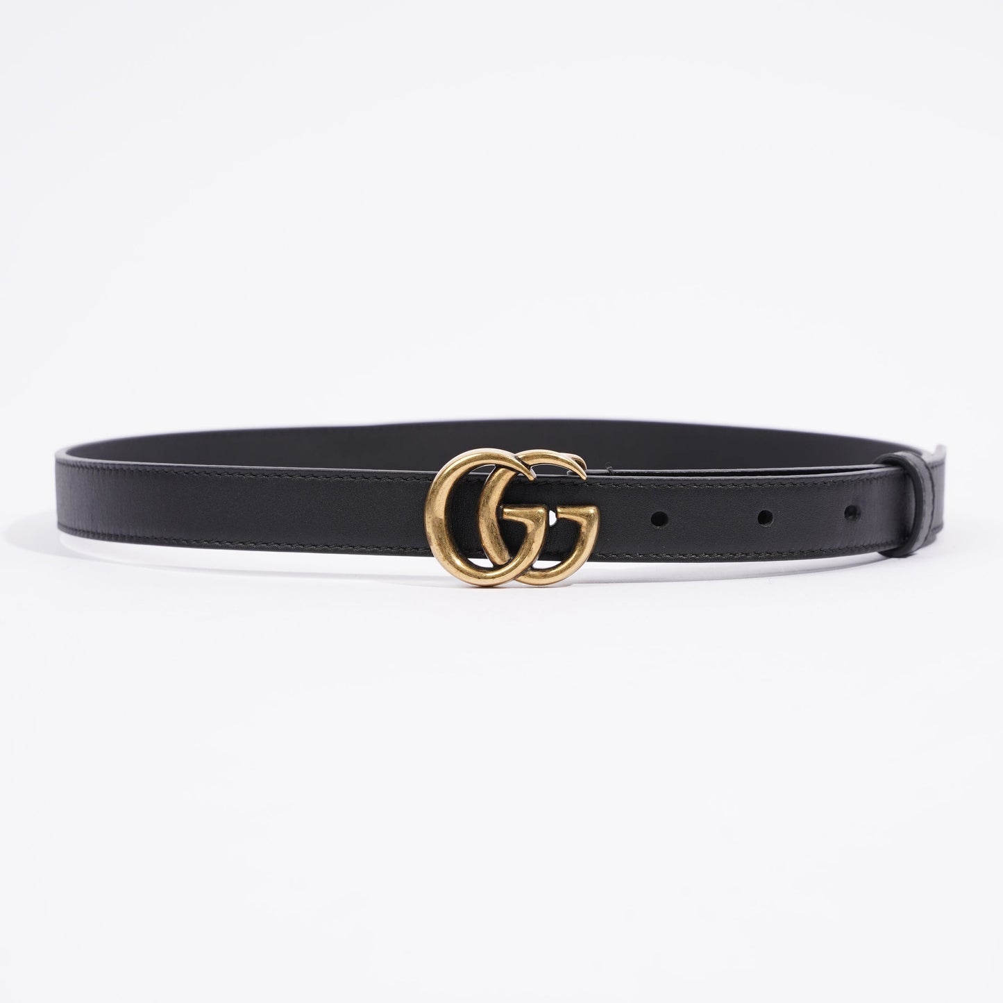 Gucci Thin GG Belt Black Leather 75cm 30"