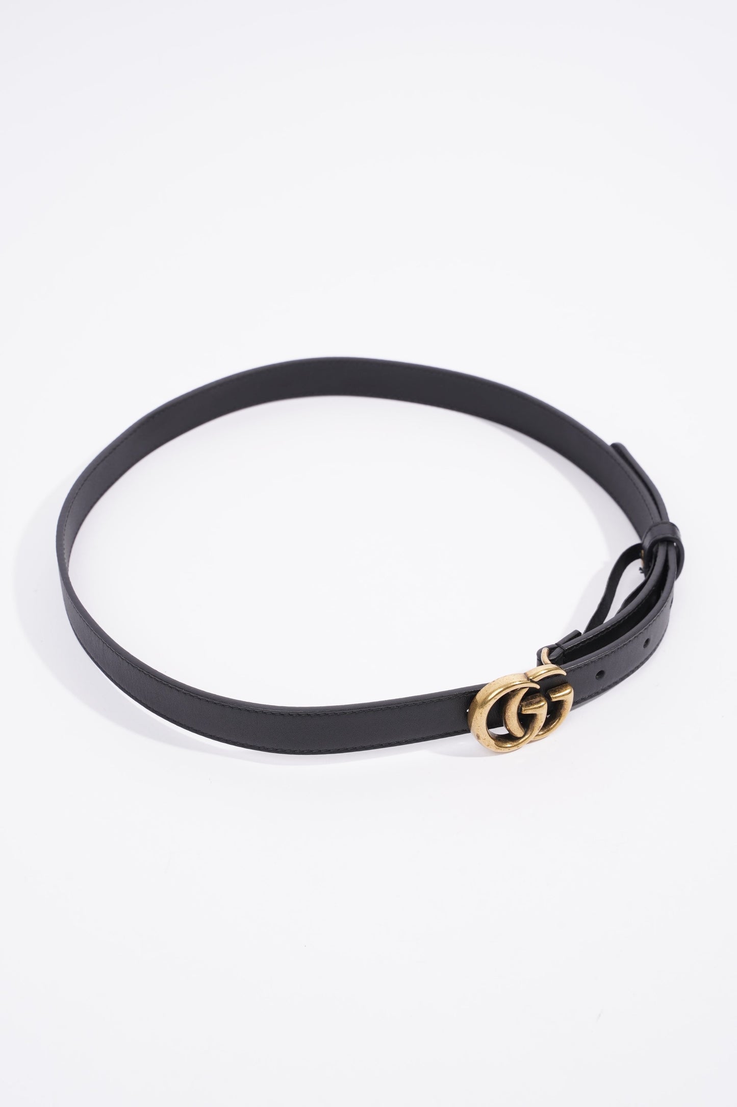 Gucci Thin GG Belt Black Leather 75cm 30"