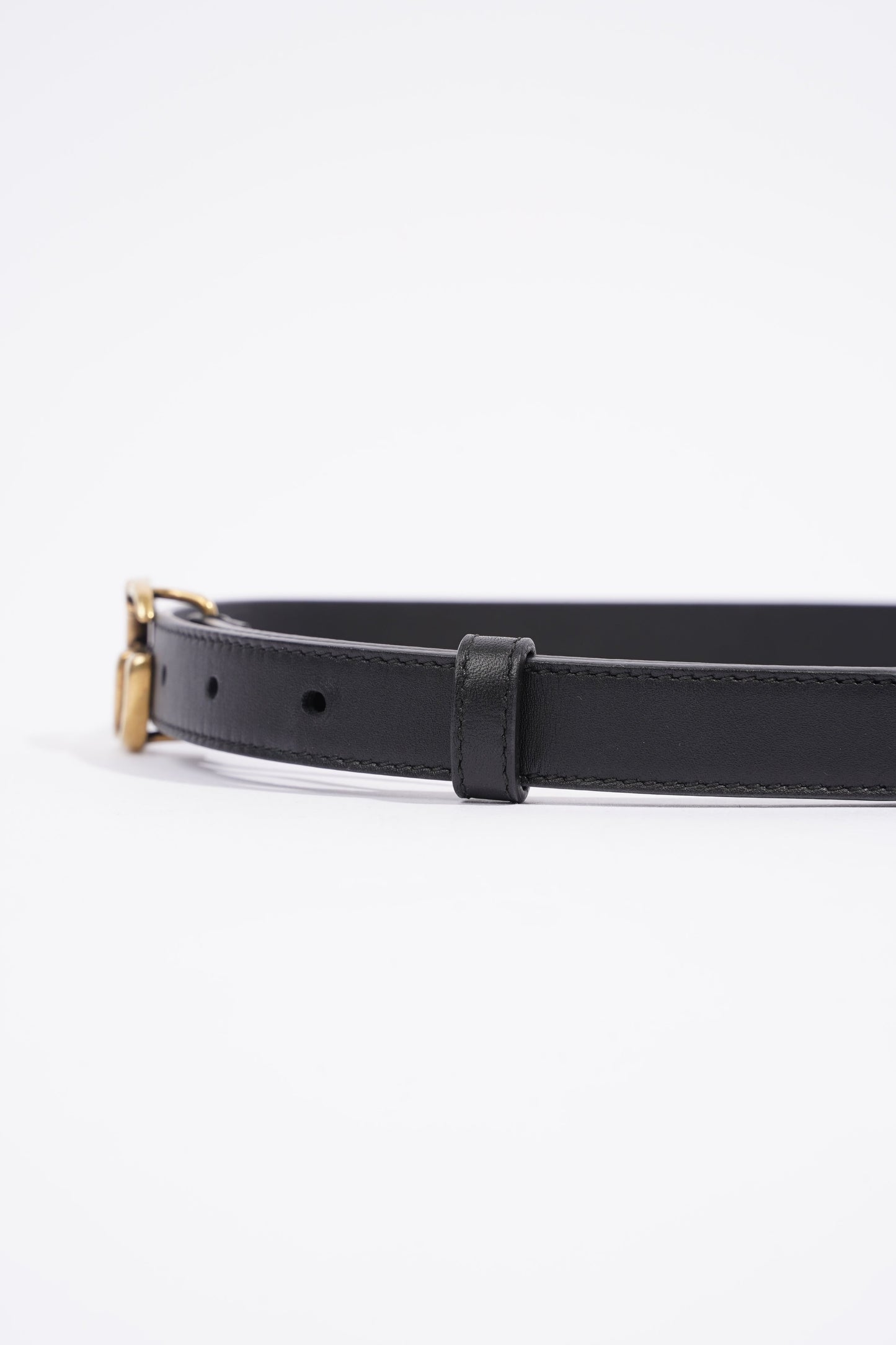 Gucci Thin GG Belt Black Leather 75cm 30"