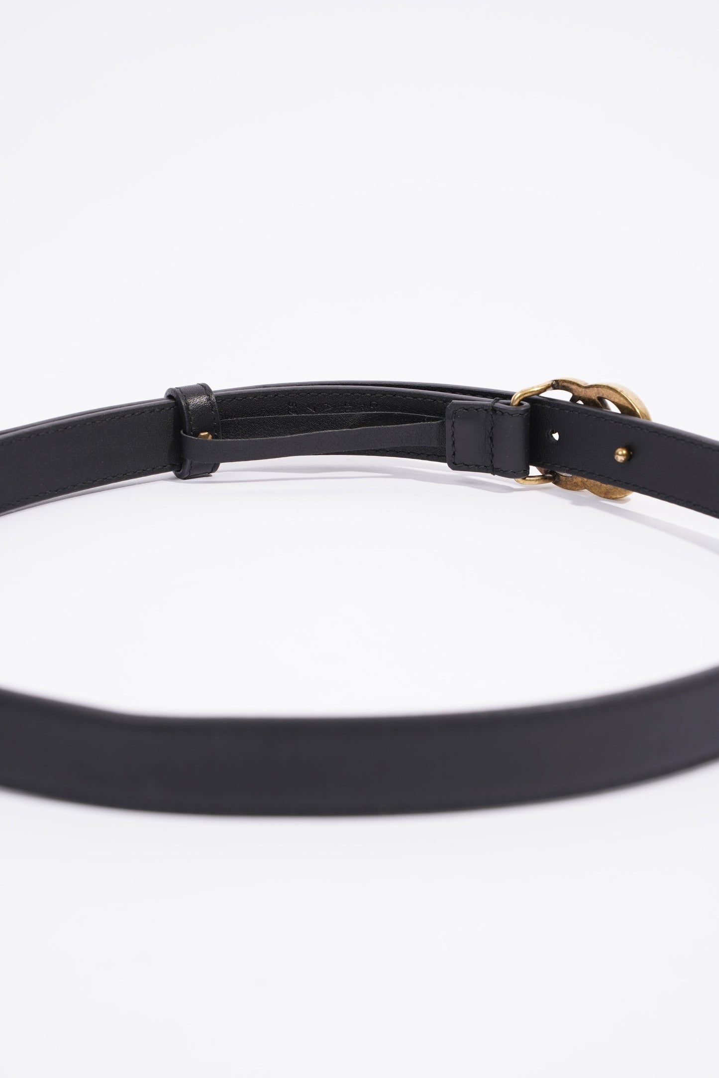 Gucci Thin GG Belt Black Leather 75cm 30"