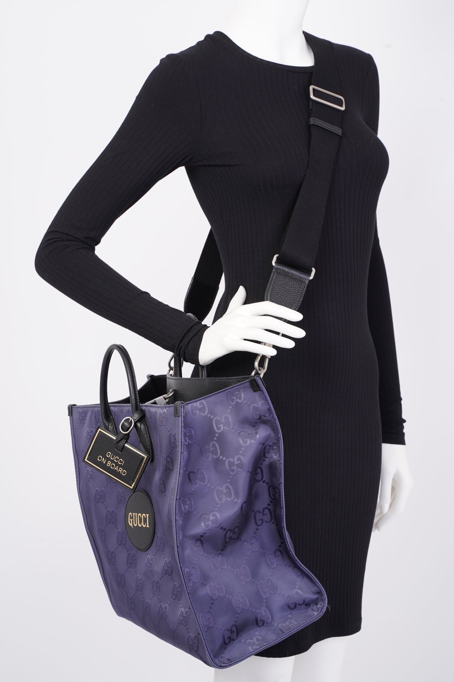 Gucci GG Off The Grid Tote Navy Nylon Large