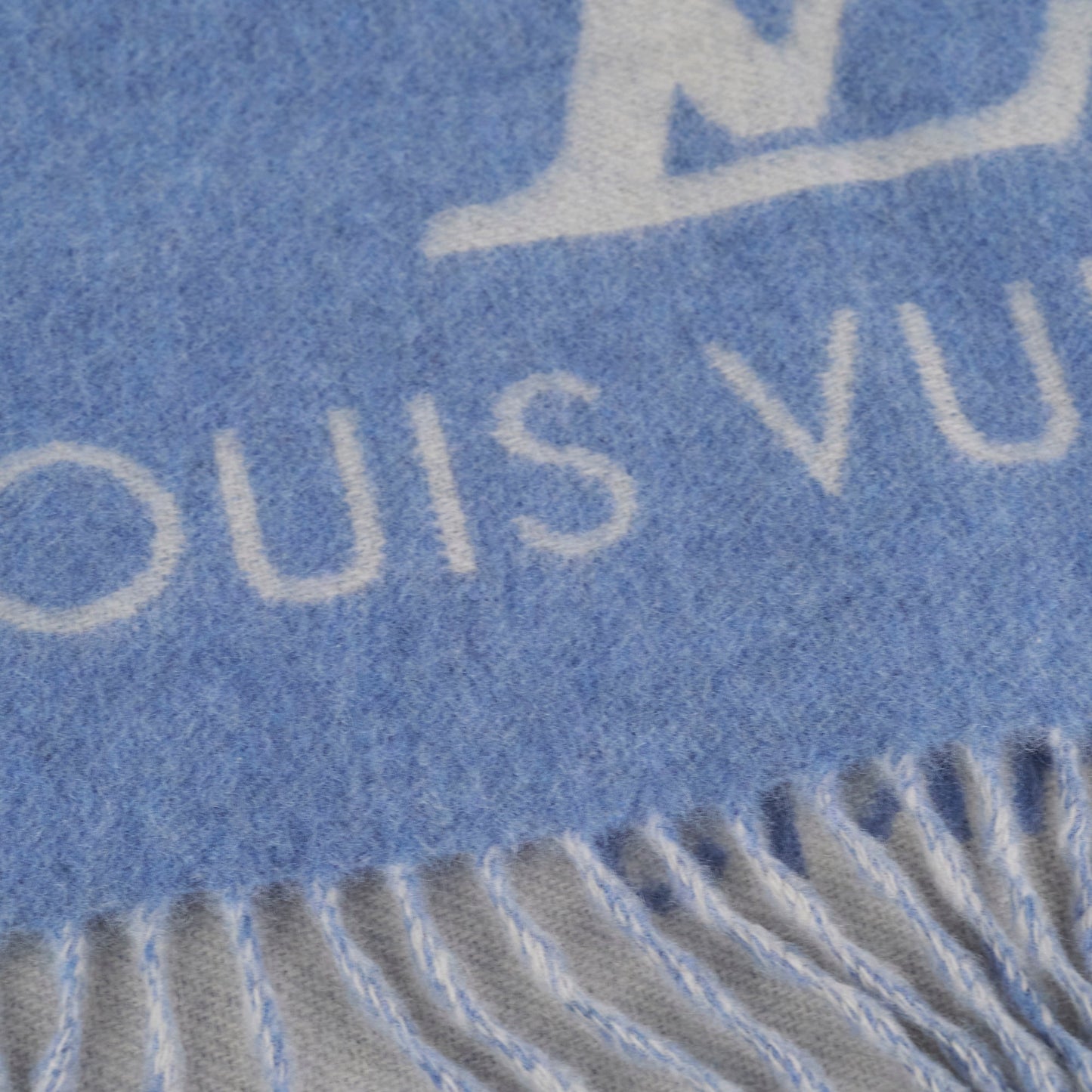 Louis Vuitton Blue Cashmere Scarf