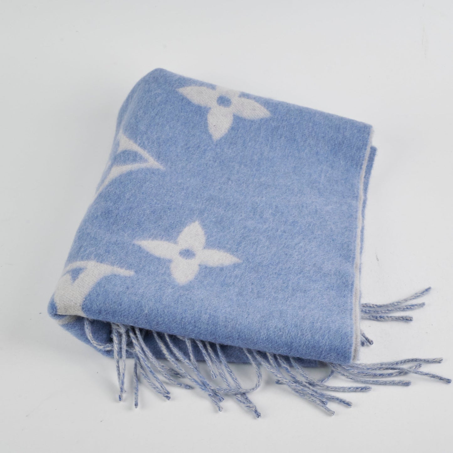 Louis Vuitton Blue Cashmere Scarf