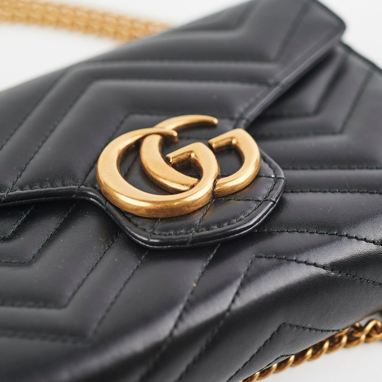 Gucci Marmont Wallet on Chain WOC Black