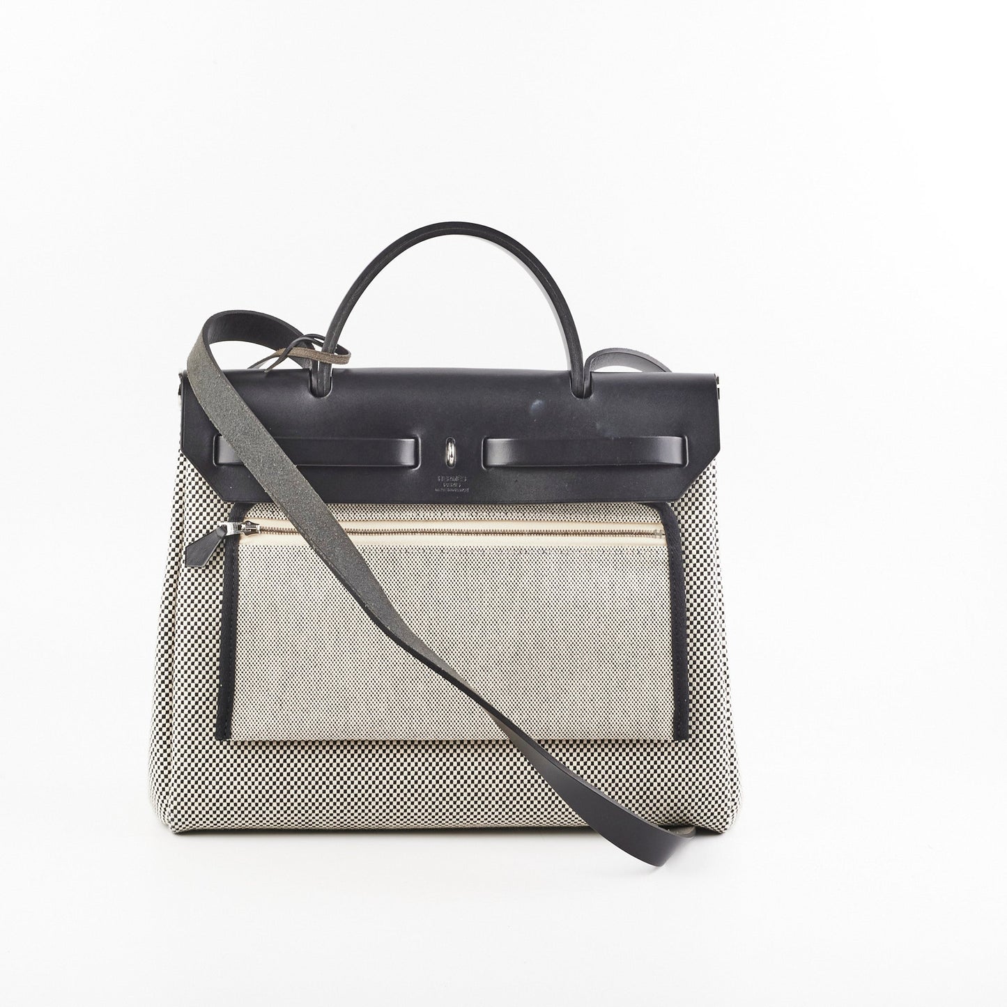 Hermes Herbag Zip 31 Retourne Black/White - Y Stamp
