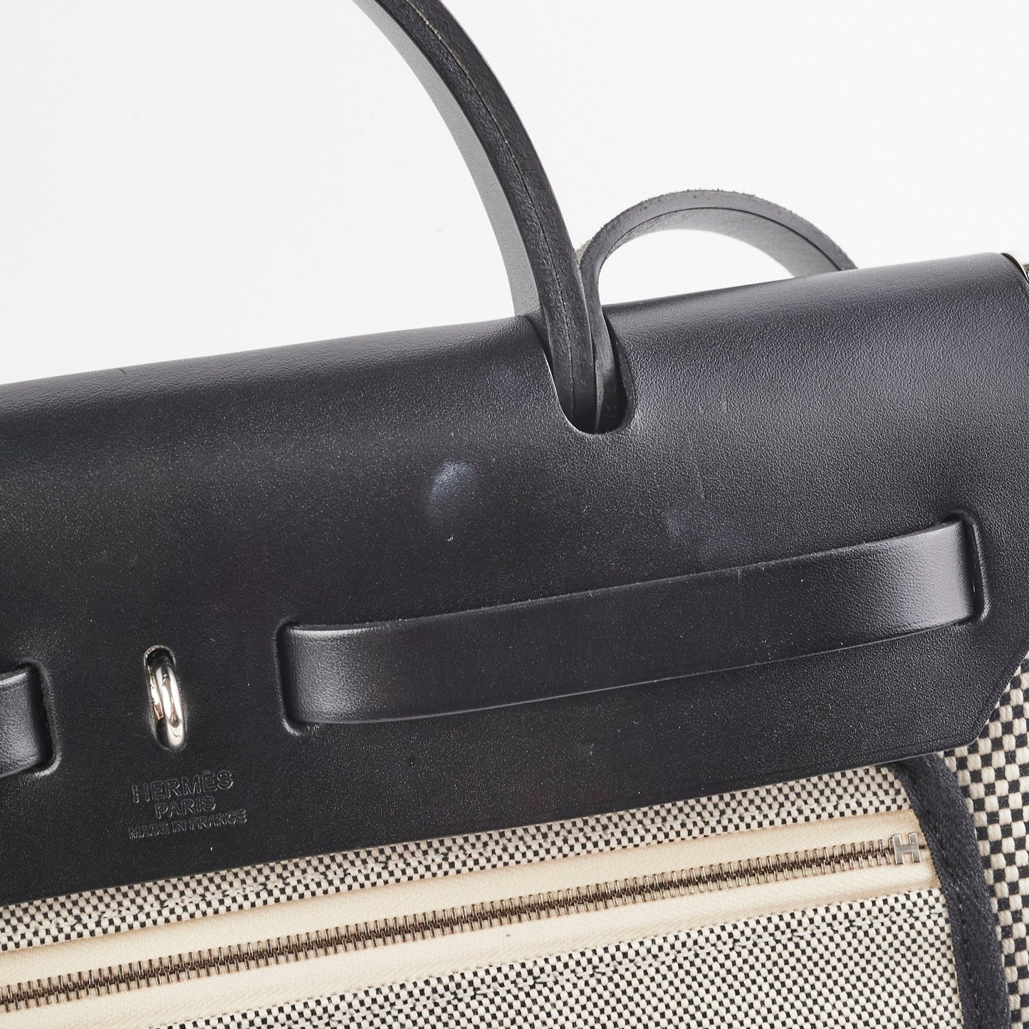 Hermes Herbag Zip 31 Retourne Black/White - Y Stamp
