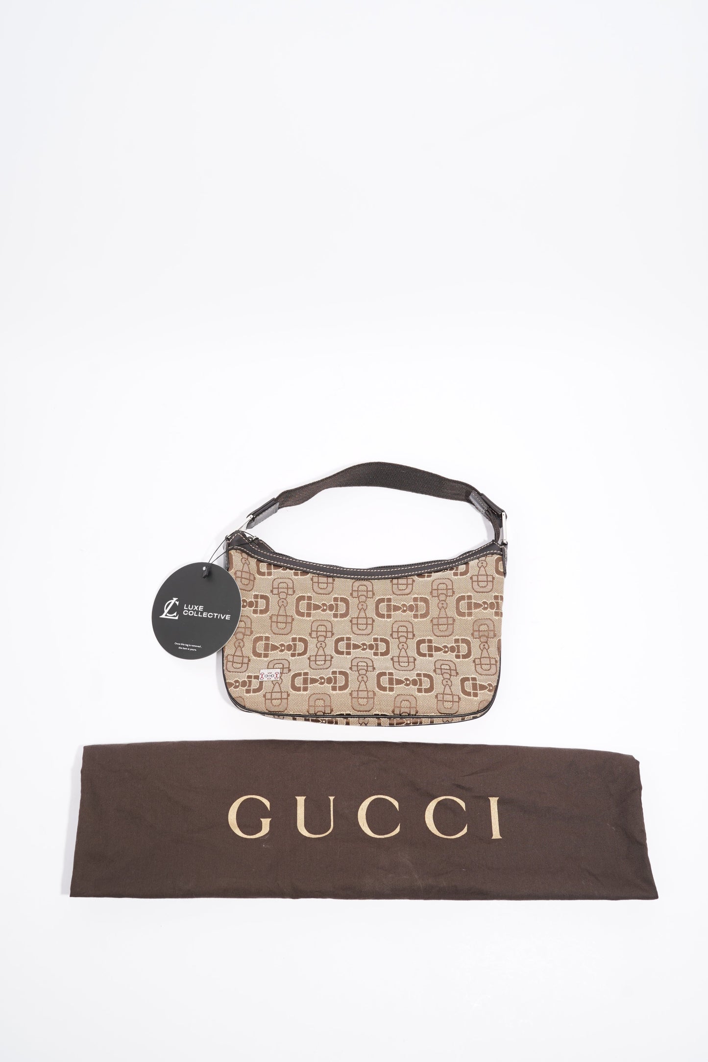 Gucci Horsebit Canvas Brown Canvas Small