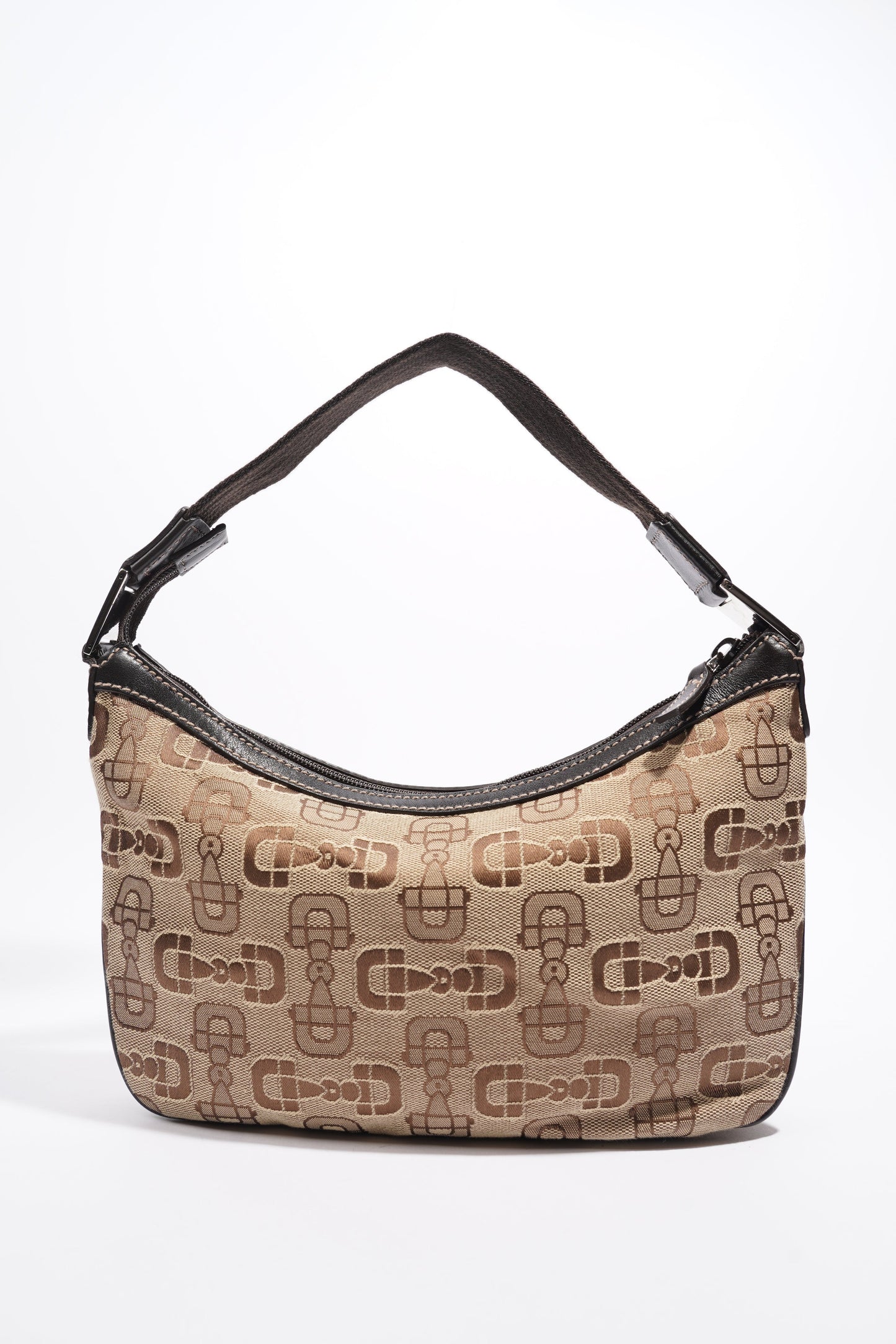 Gucci Horsebit Canvas Brown Canvas Small