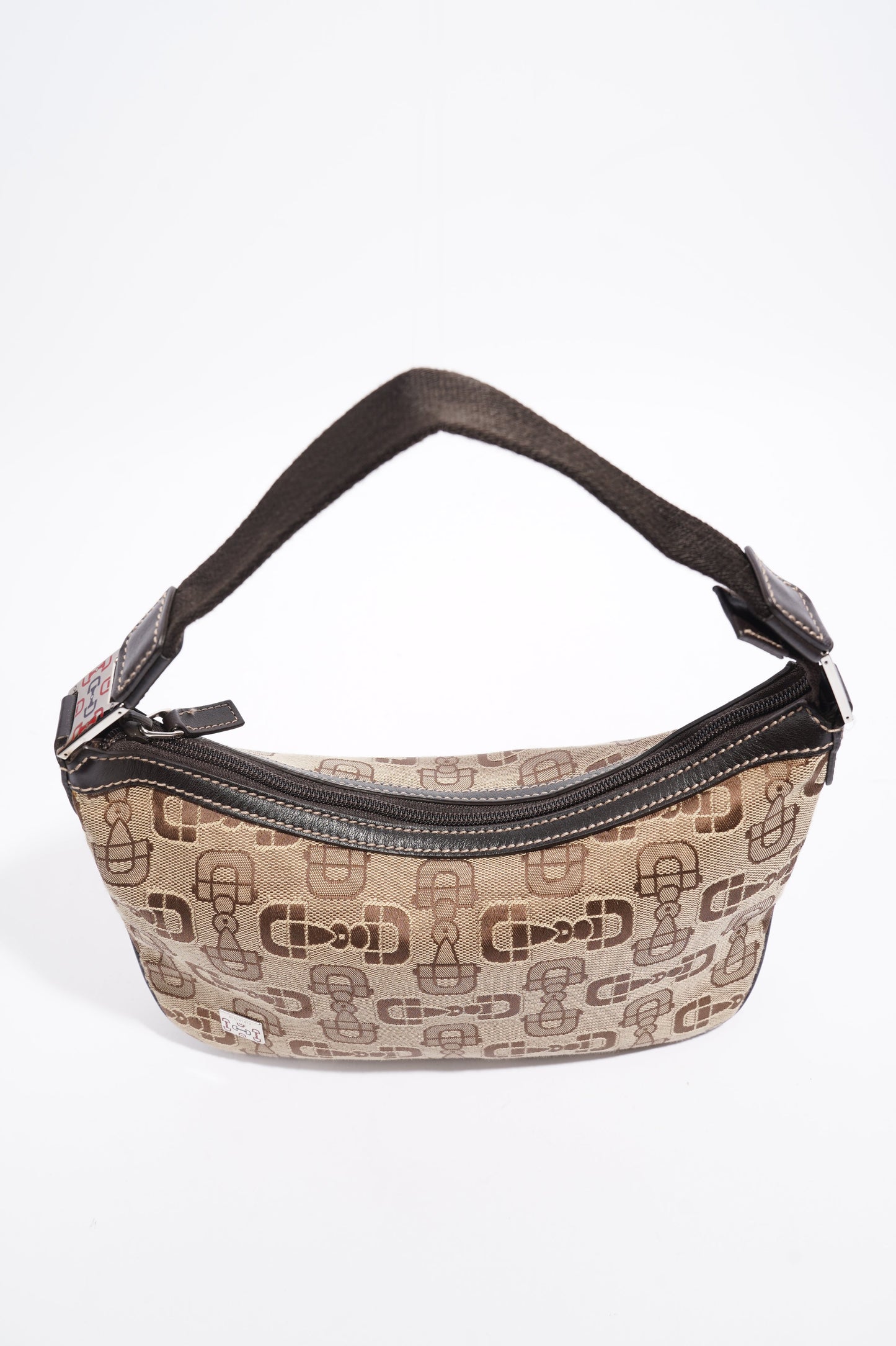 Gucci Horsebit Canvas Brown Canvas Small