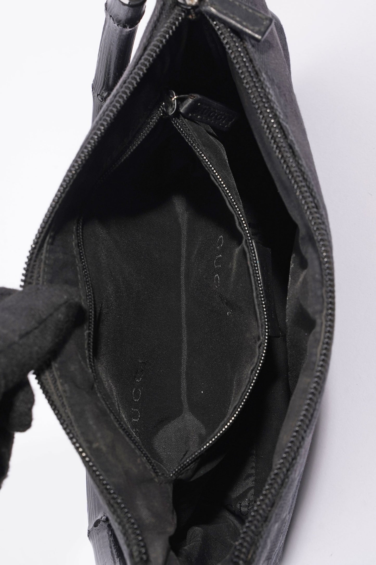 Gucci GG Bamboo Shoulder Bag Black Canvas