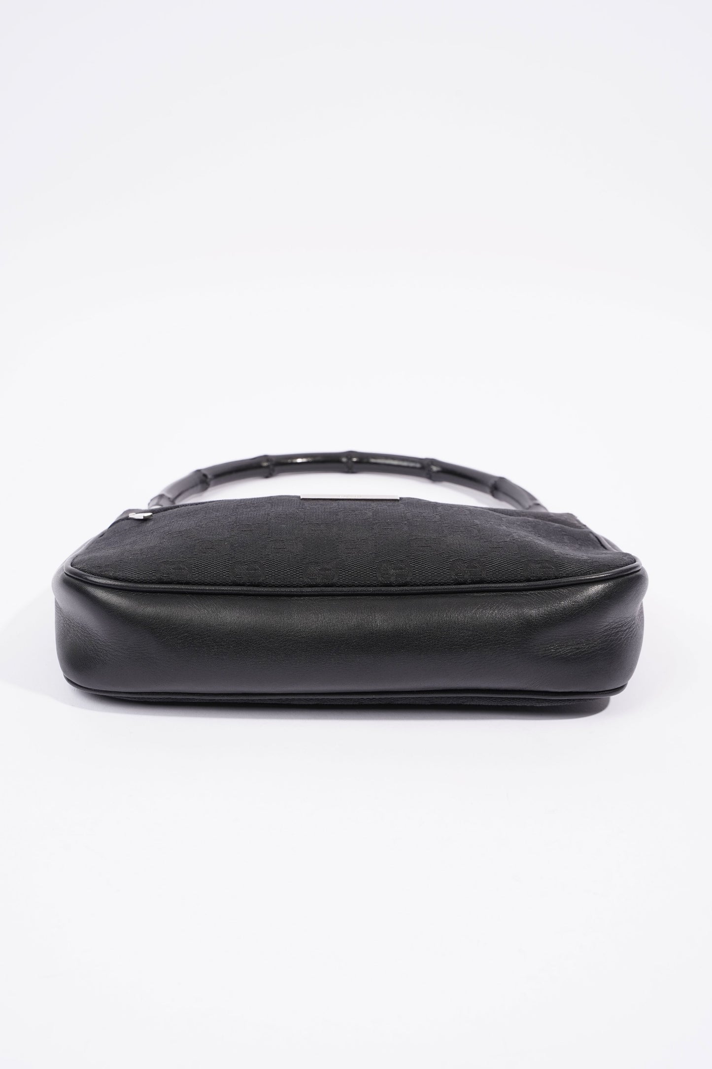 Gucci GG Bamboo Shoulder Bag Black Canvas