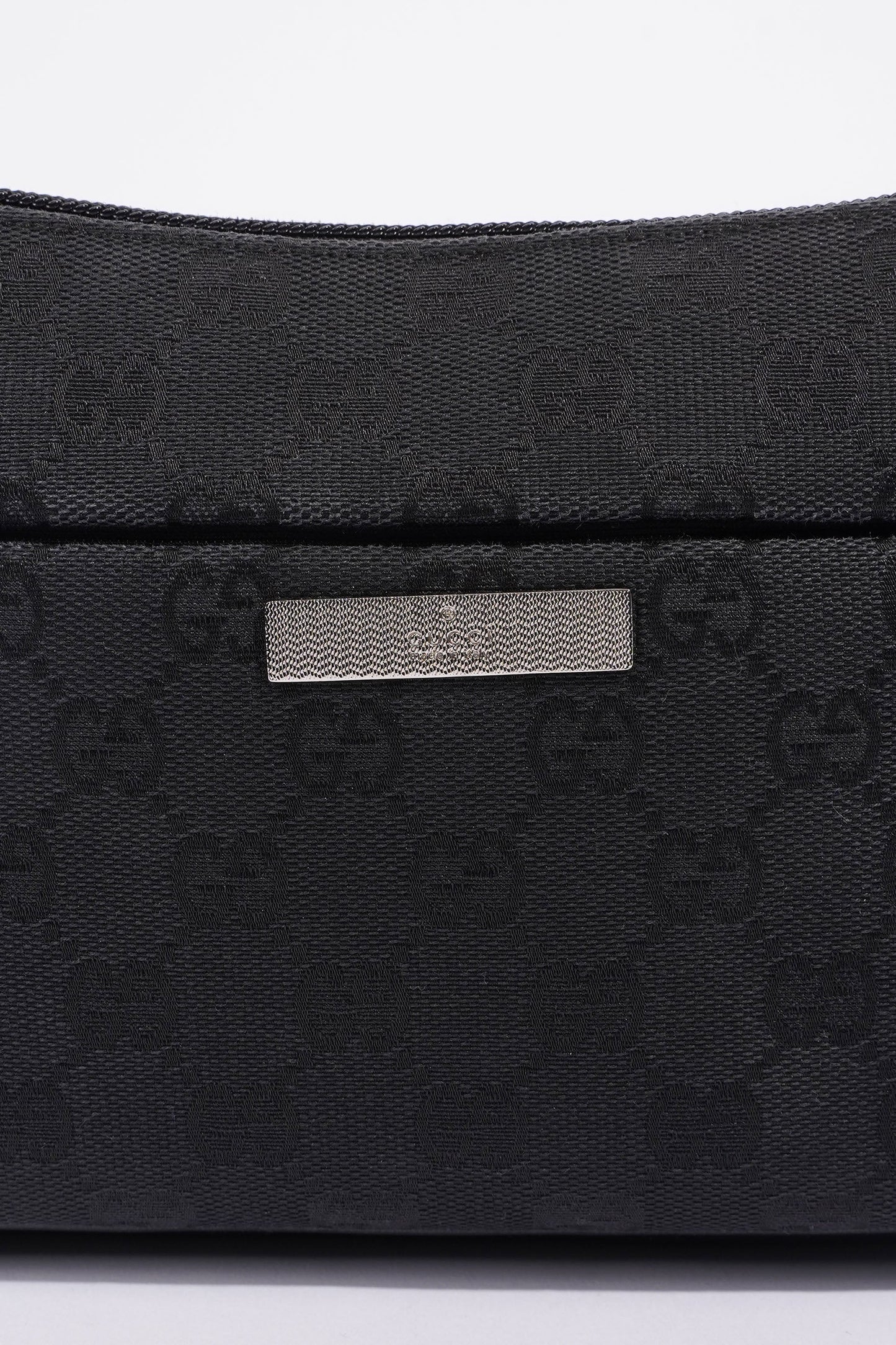 Gucci GG Bamboo Shoulder Bag Black Canvas