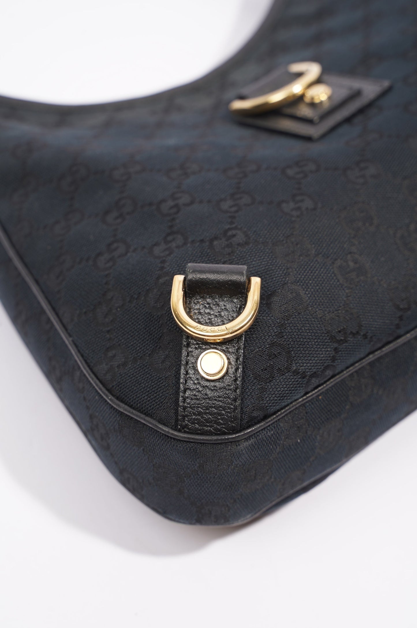 Gucci Abbey GG Shoulder Bag Black Supreme Canvas