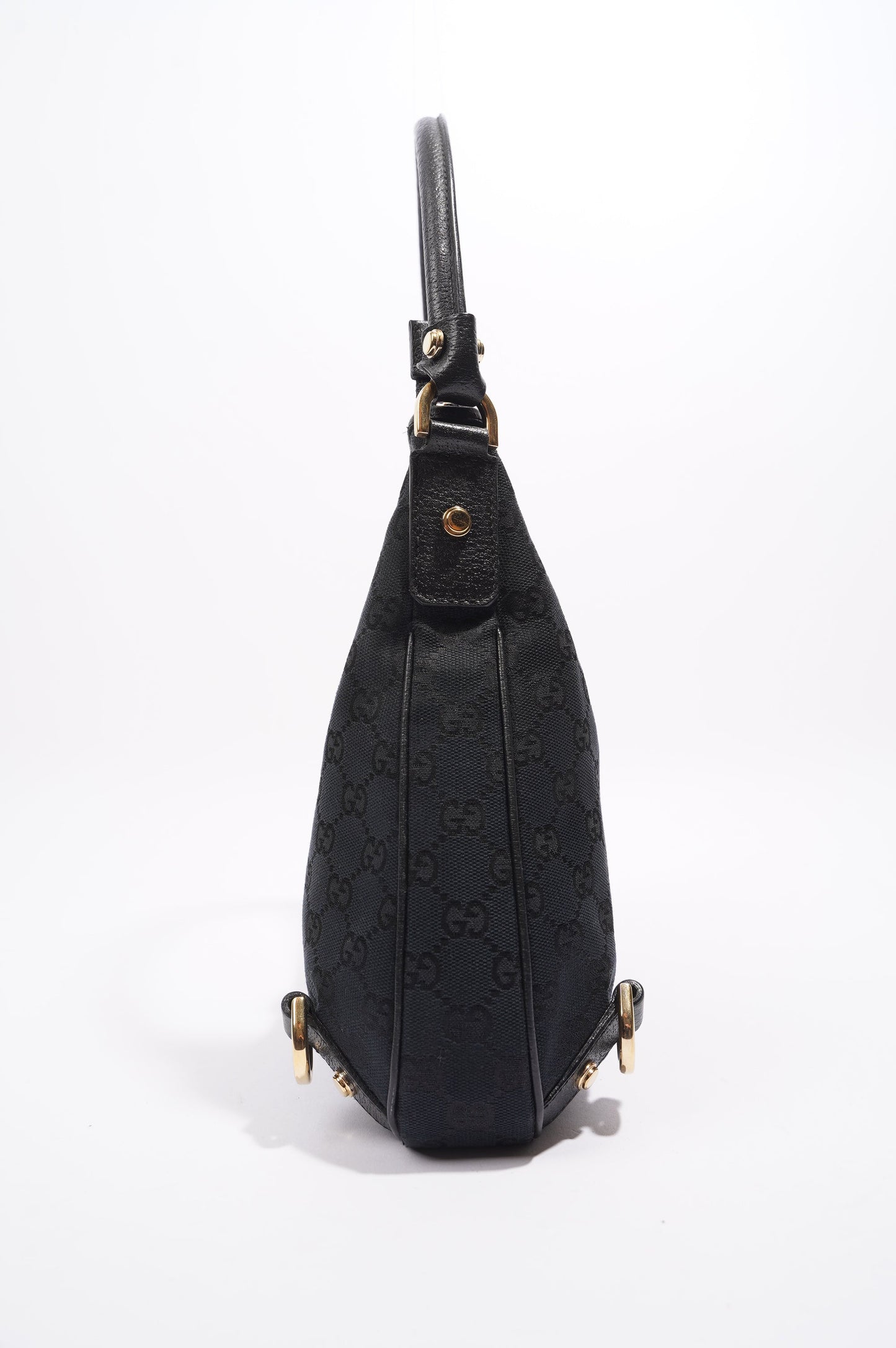 Gucci Abbey GG Shoulder Bag Black Supreme Canvas
