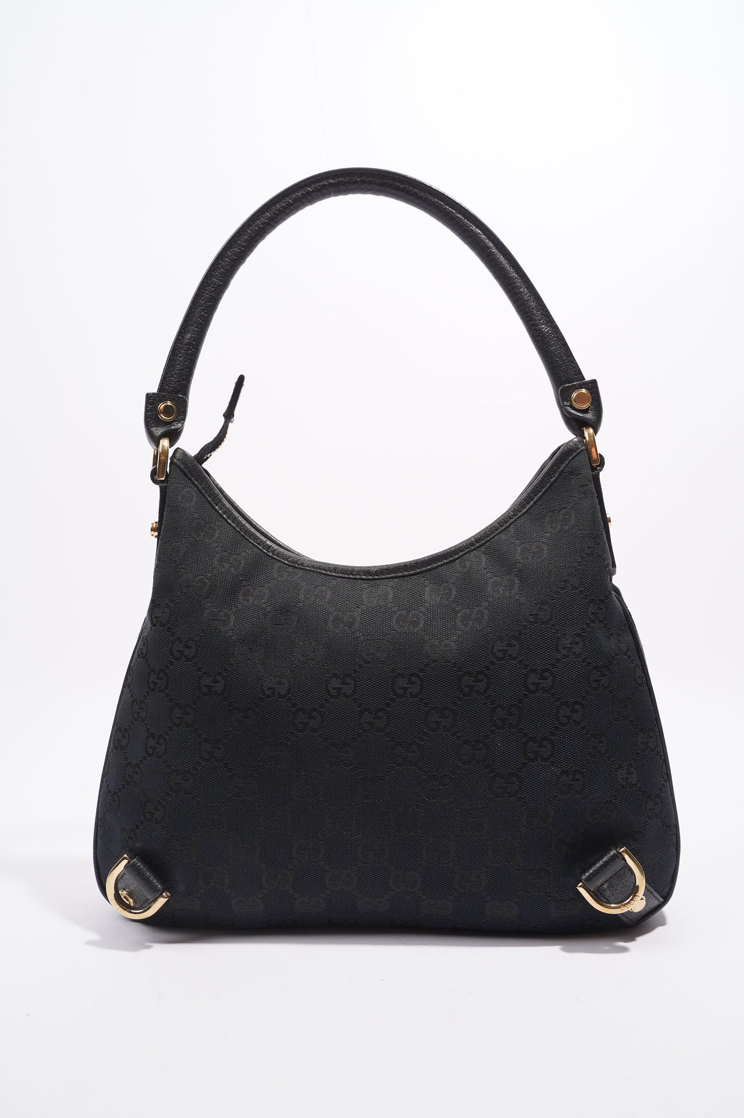 Gucci Abbey GG Shoulder Bag Black Supreme Canvas