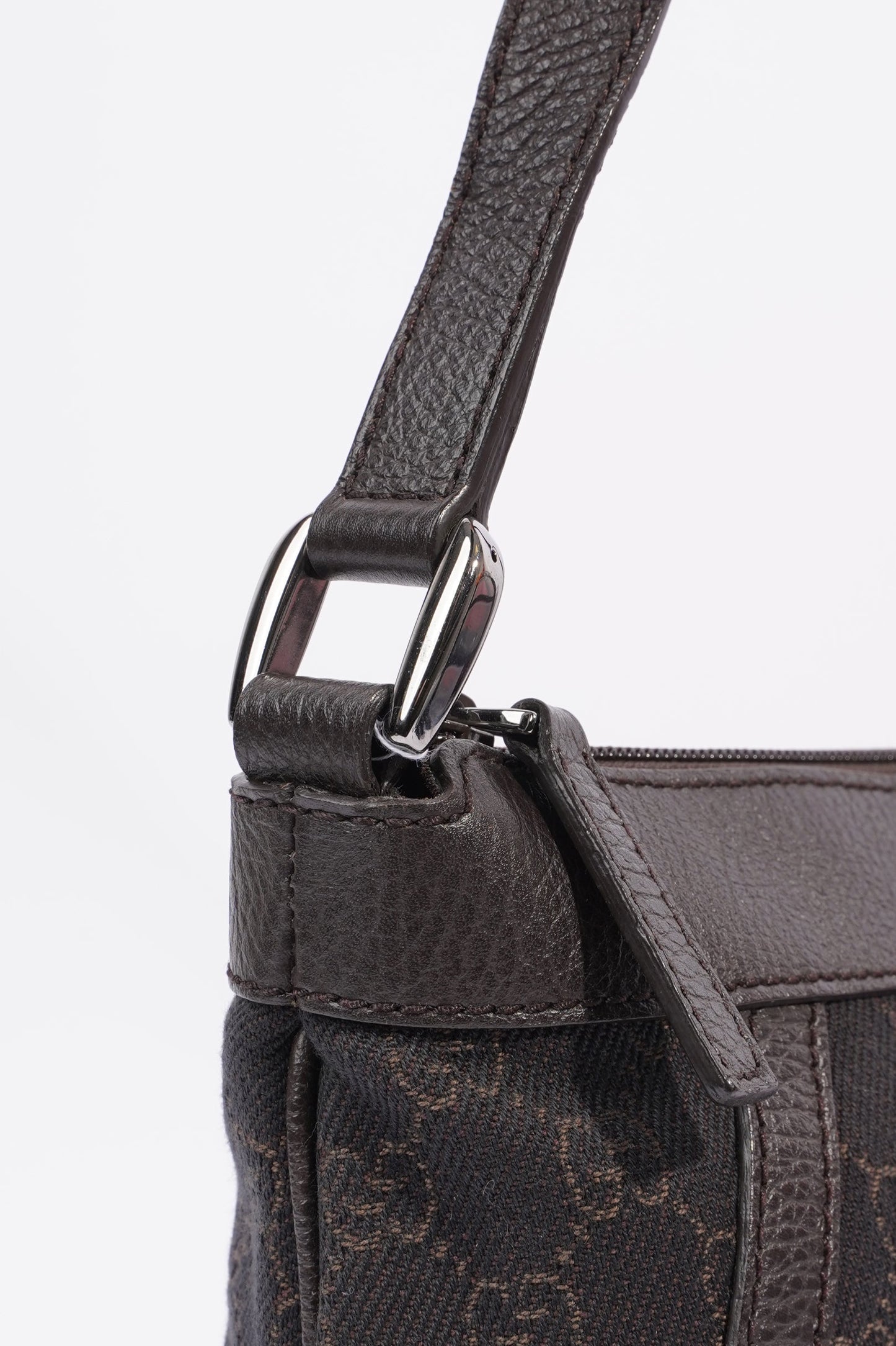Gucci D Ring Shoulder Bag Black Supreme Canvas