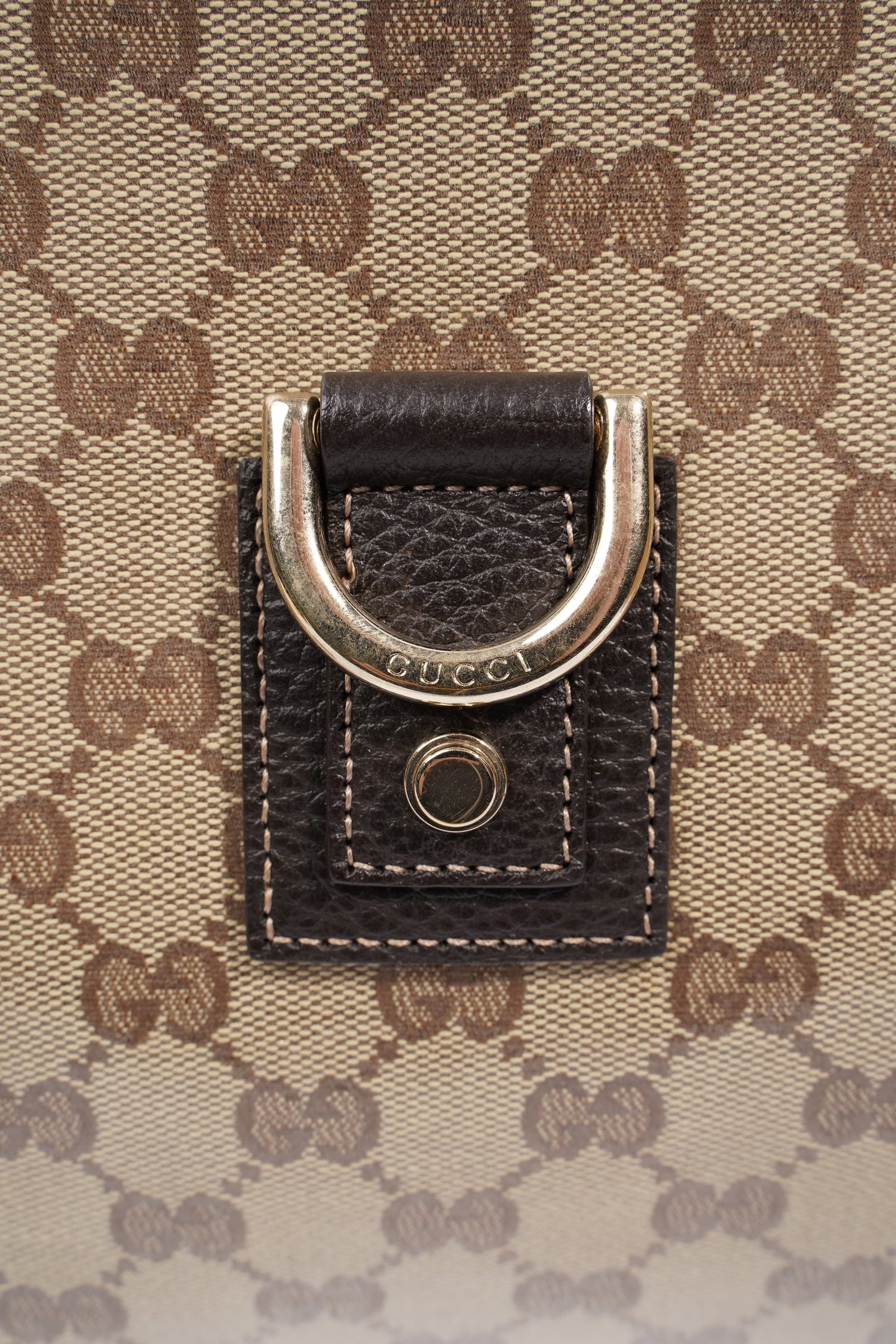 Gucci Abbey D Ring Shoulder Bag Supreme Print / Brown Canvas