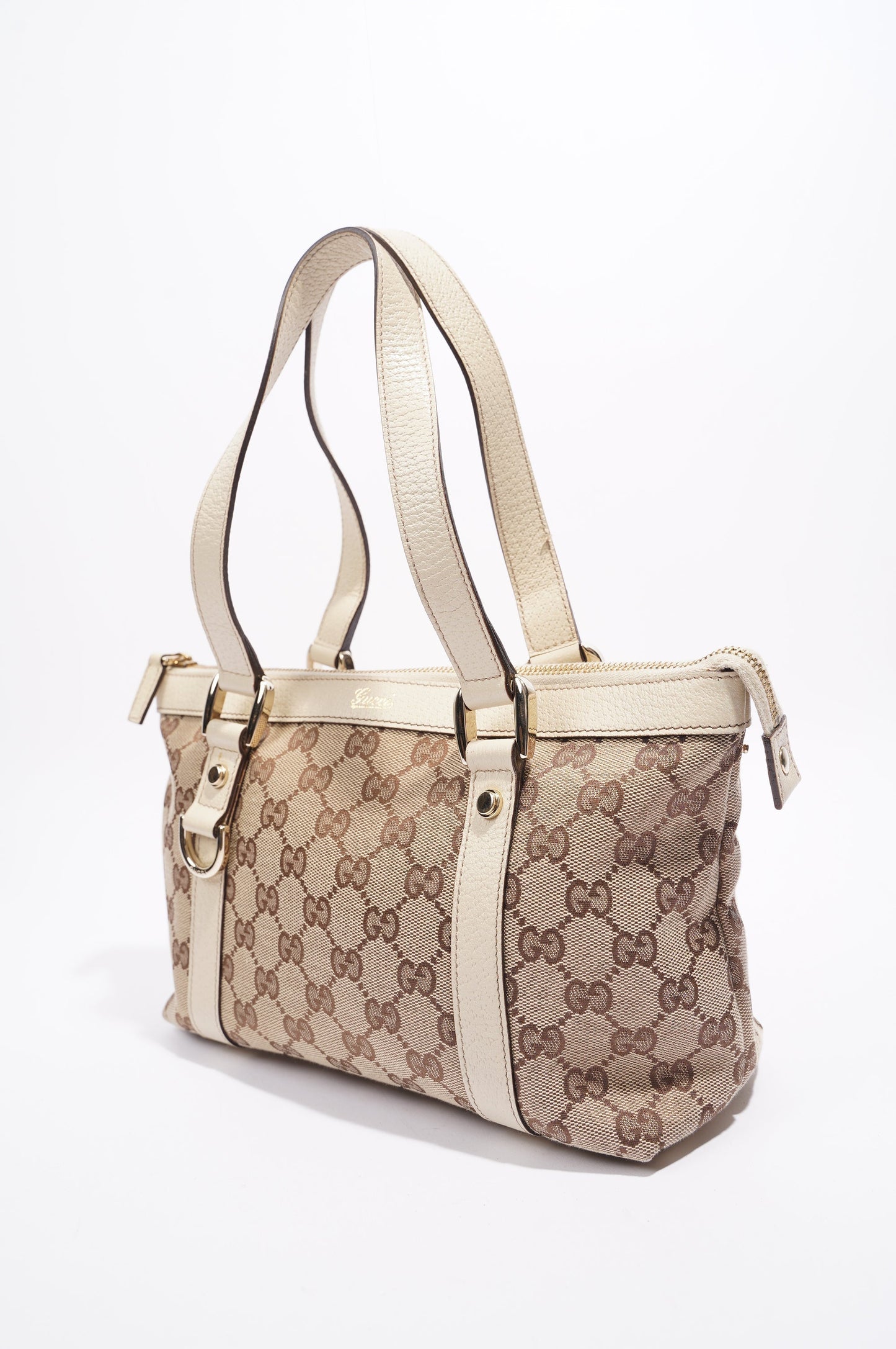 Gucci Abbey Shoulder Bag Supreme Print / White Canvas Small