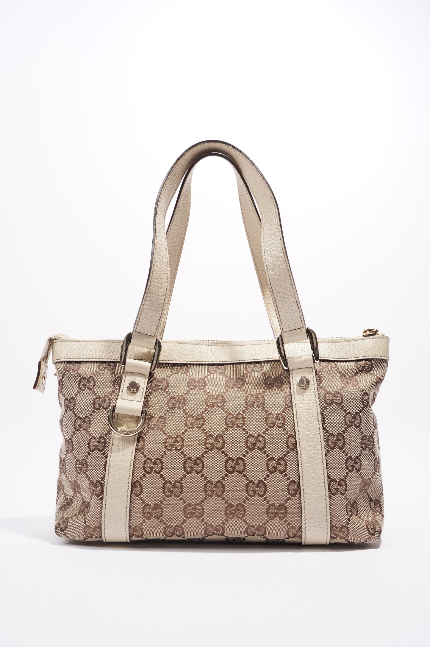 Gucci Abbey Shoulder Bag Supreme Print / White Canvas Small